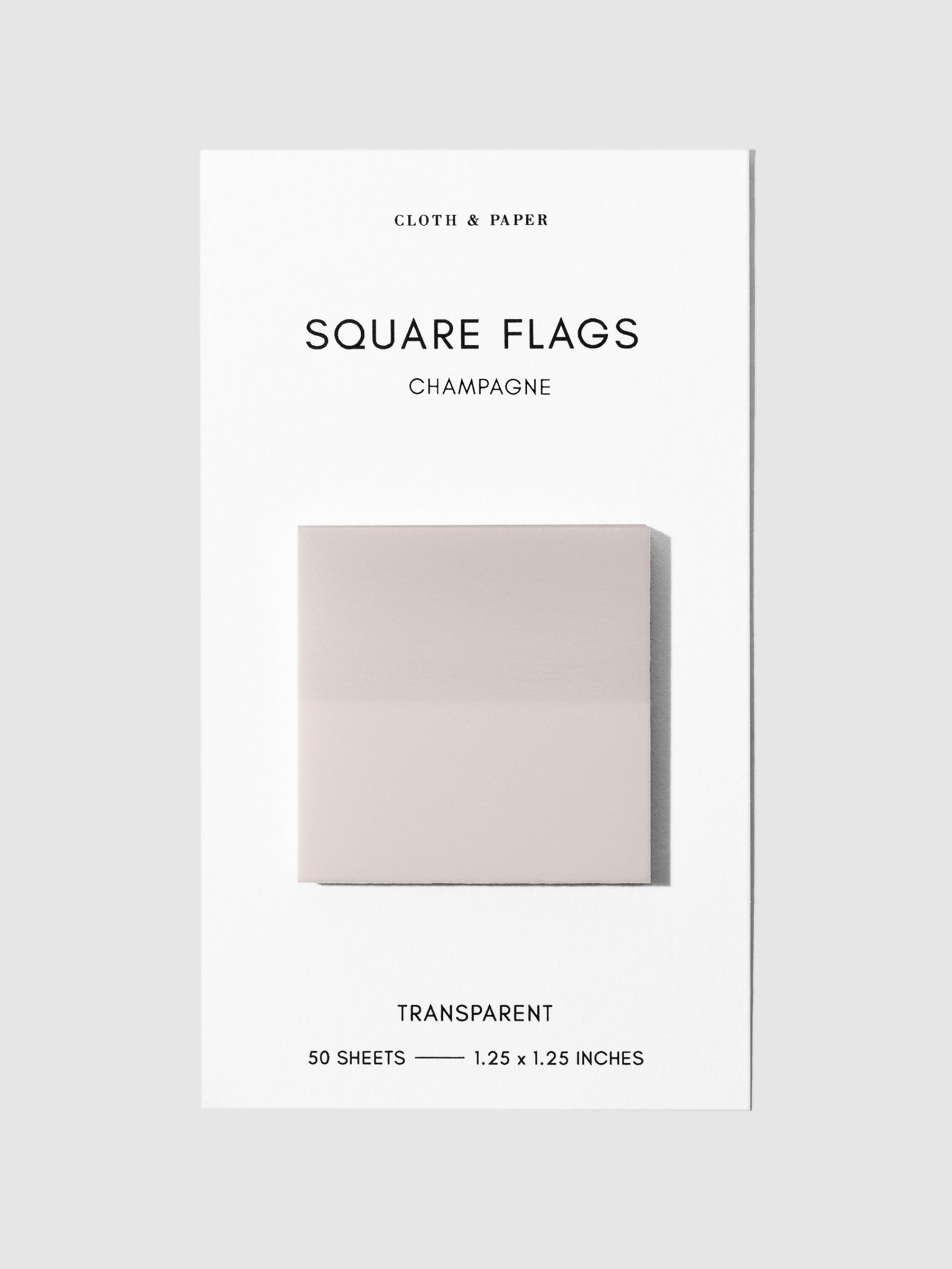 Square Page flag displayed on a neutral background. Color pictured is Champagne.
