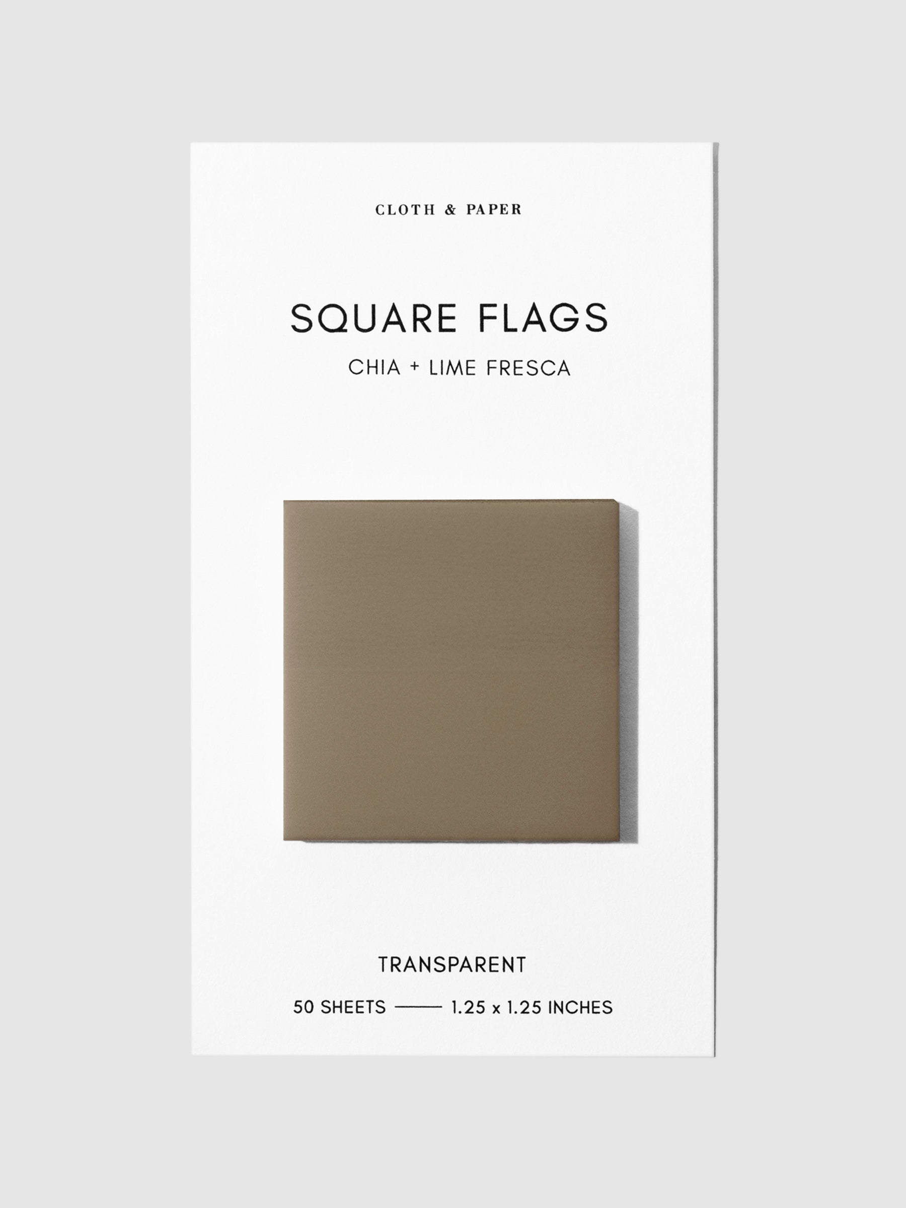 Square Page flag displayed on a neutral background. Color pictured is Chia + LimeFresca.