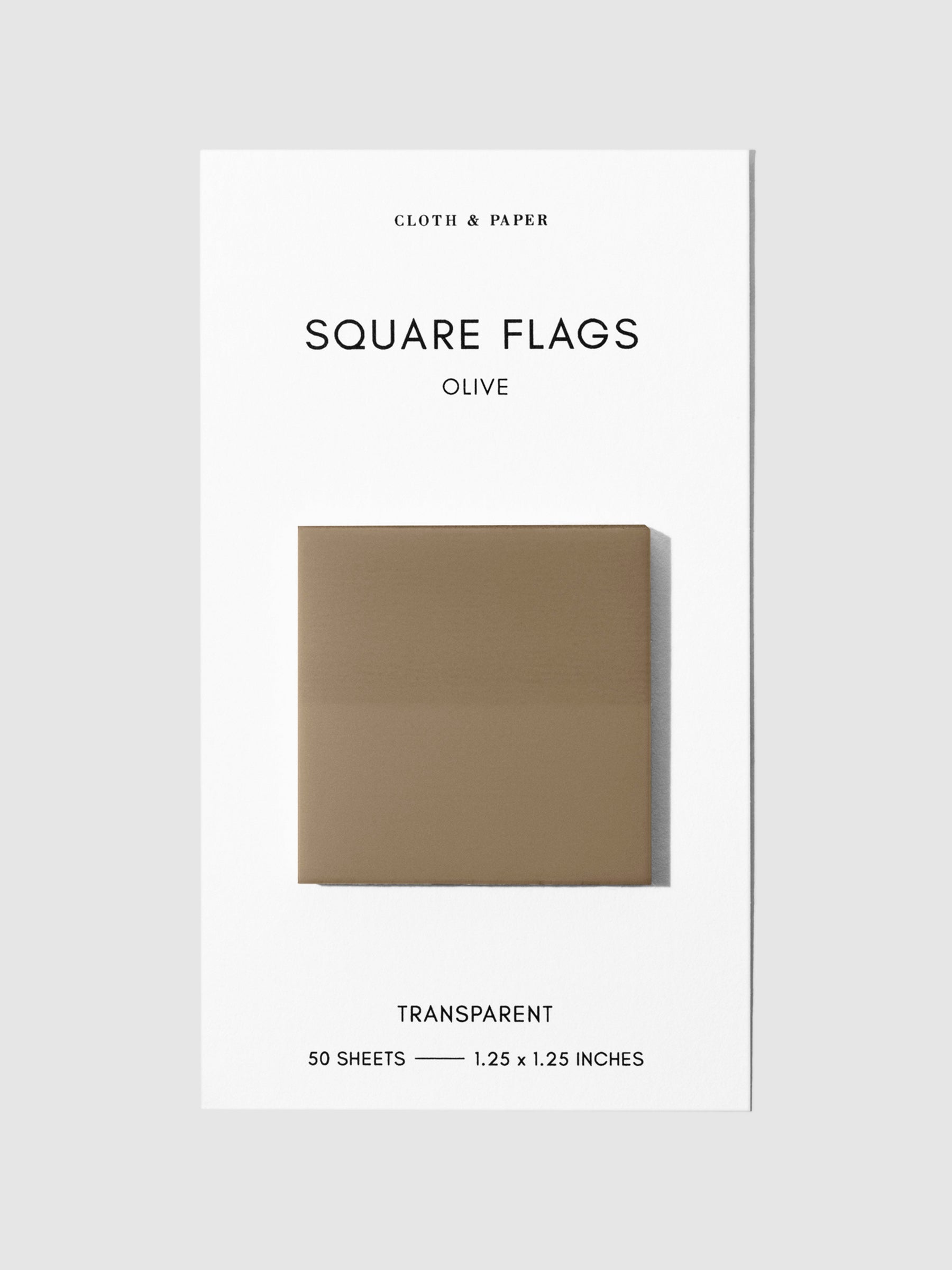 Square Page flag displayed on a neutral background. Color pictured is Olive.