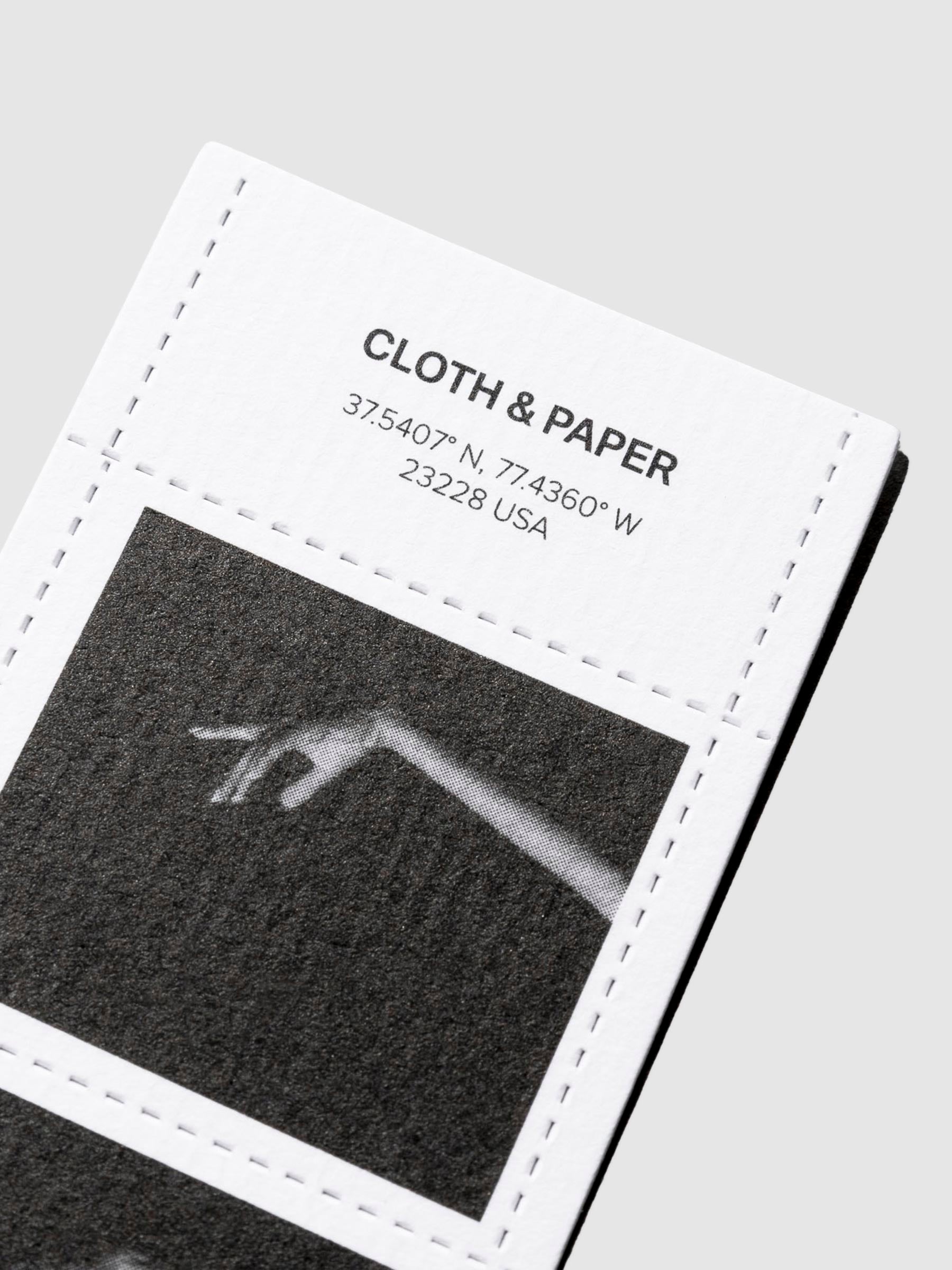 Close up of Stamp Strip Bookmark displayed on a neutral background.