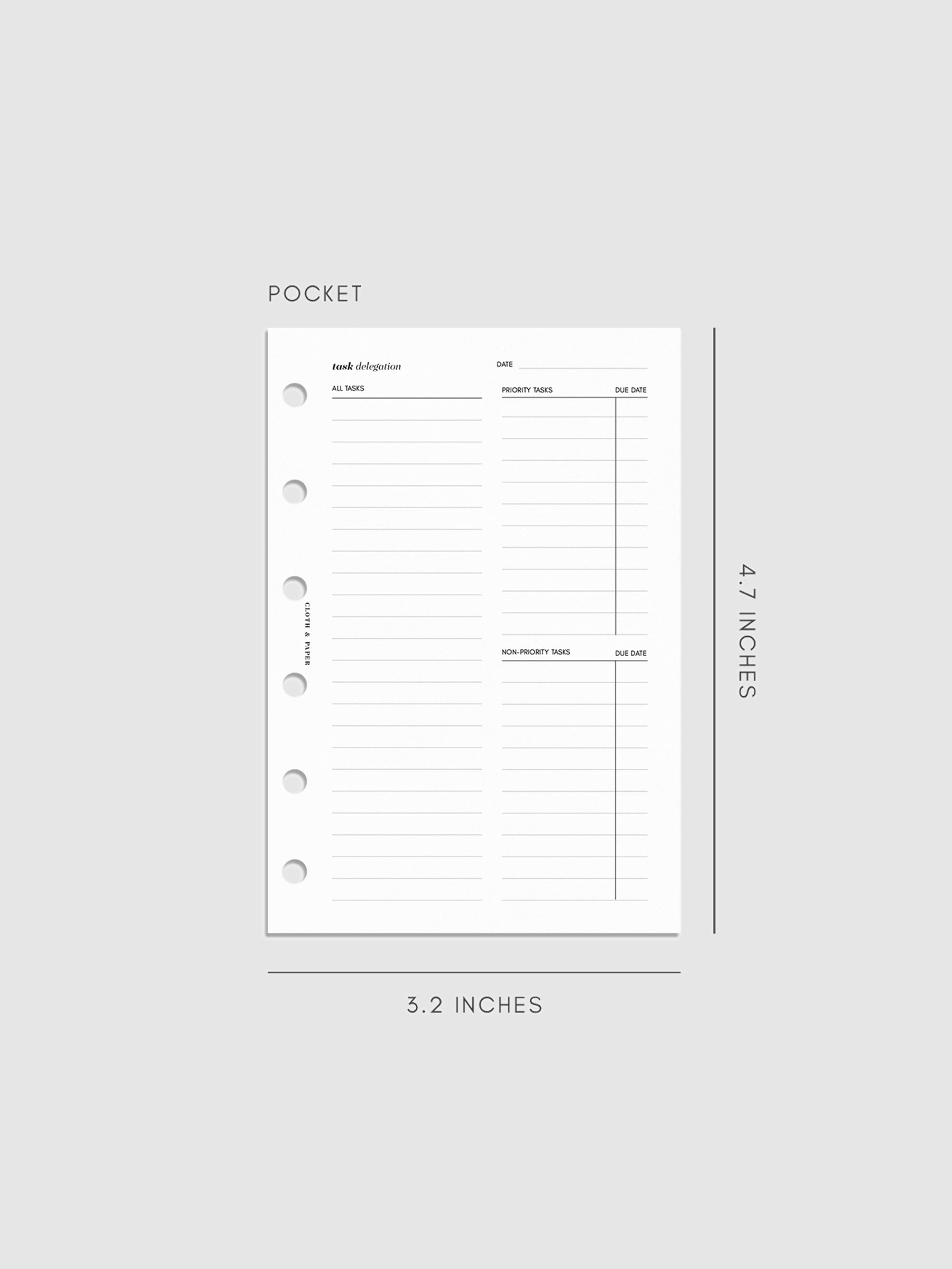 Digital mockup of insert in Pocket sizing.