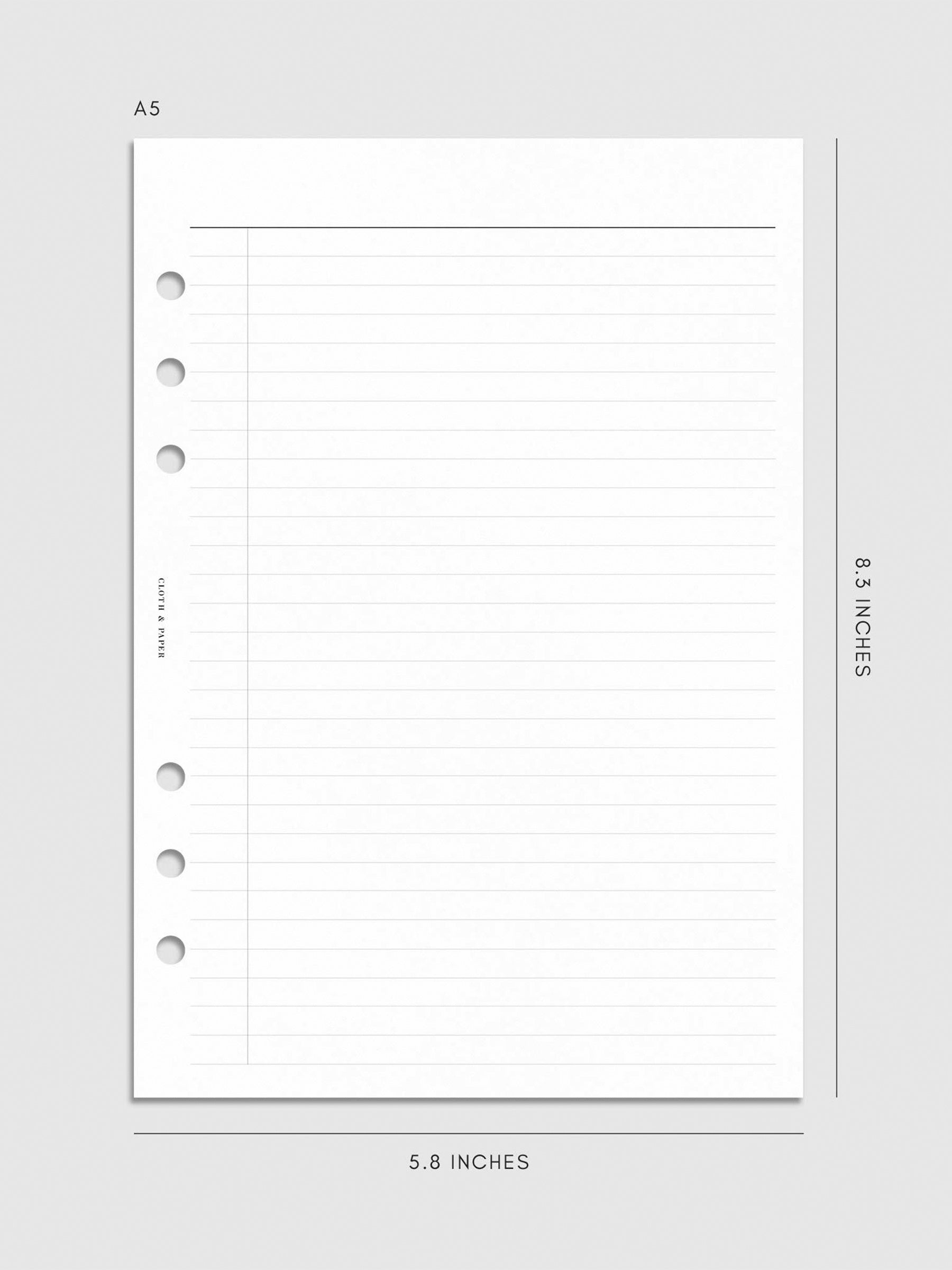 Digital mockup of insert in A5.