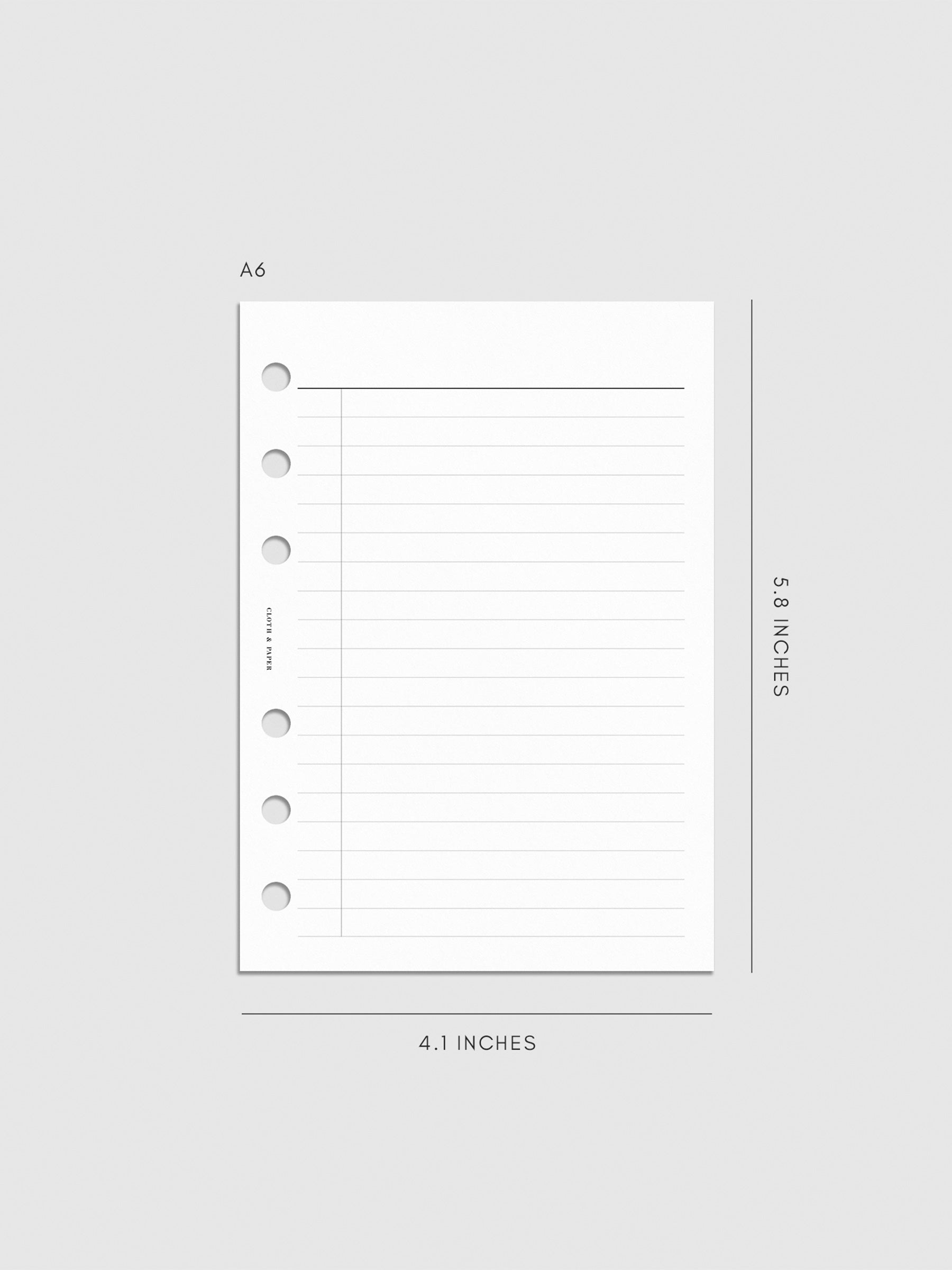 Digital mockup of insert in A6.