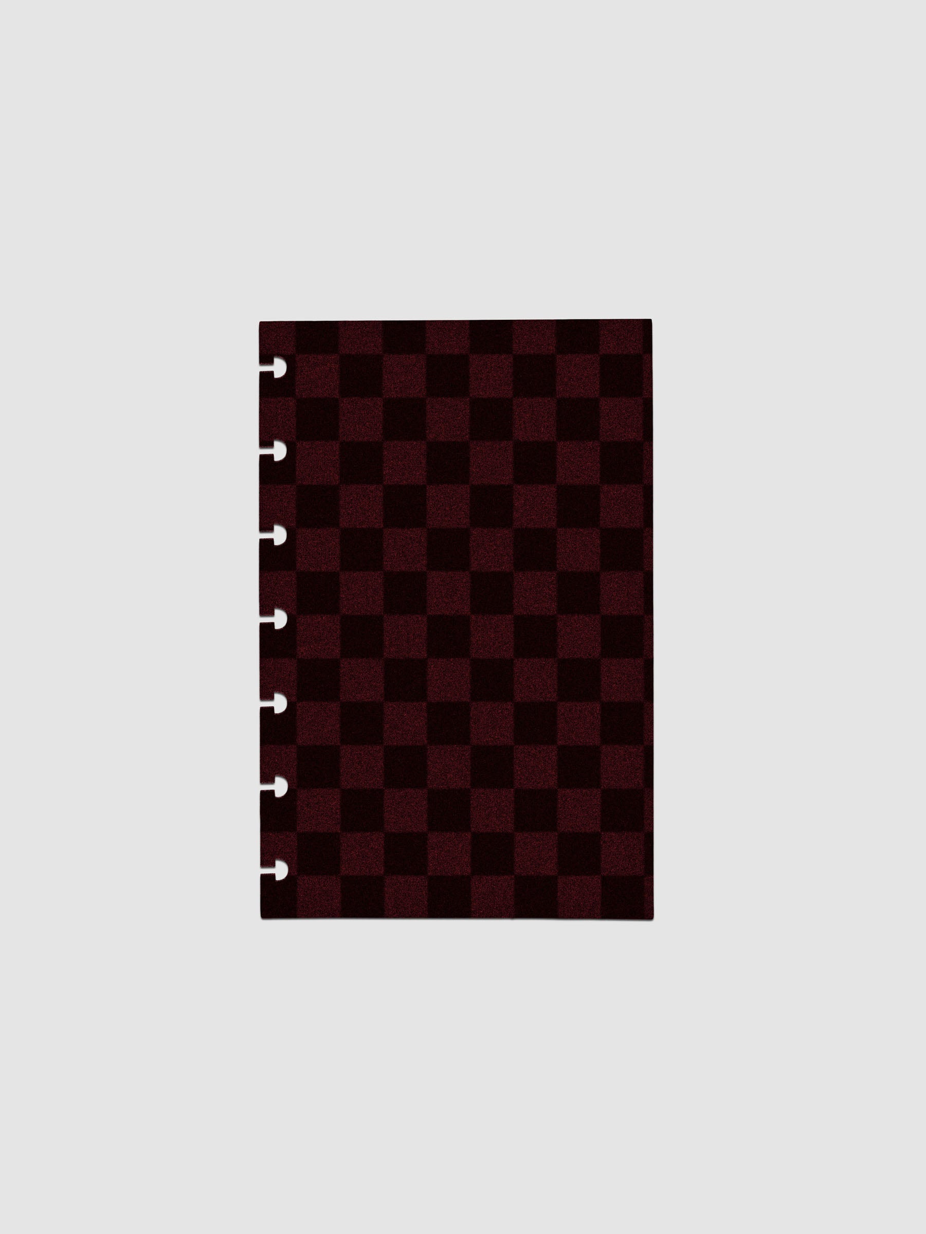 HP Mini sized velvet checkered dashboard in the color Bordeaux.