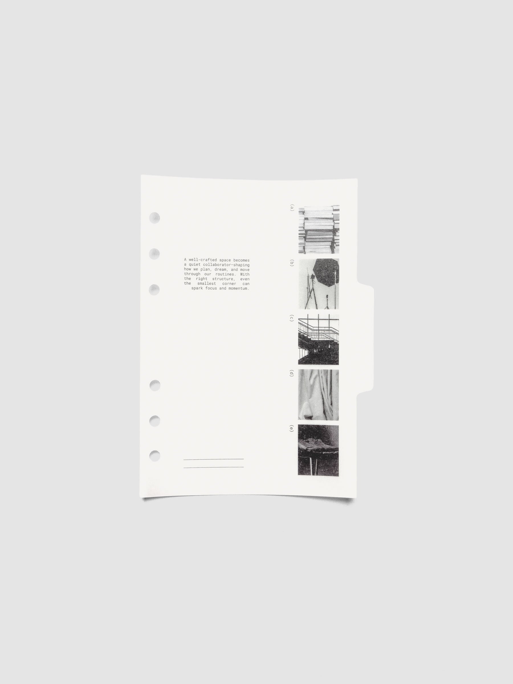 Personal Wide Editorial Vellum Dividers Vol. 2 laid flat with surrounding stationery.