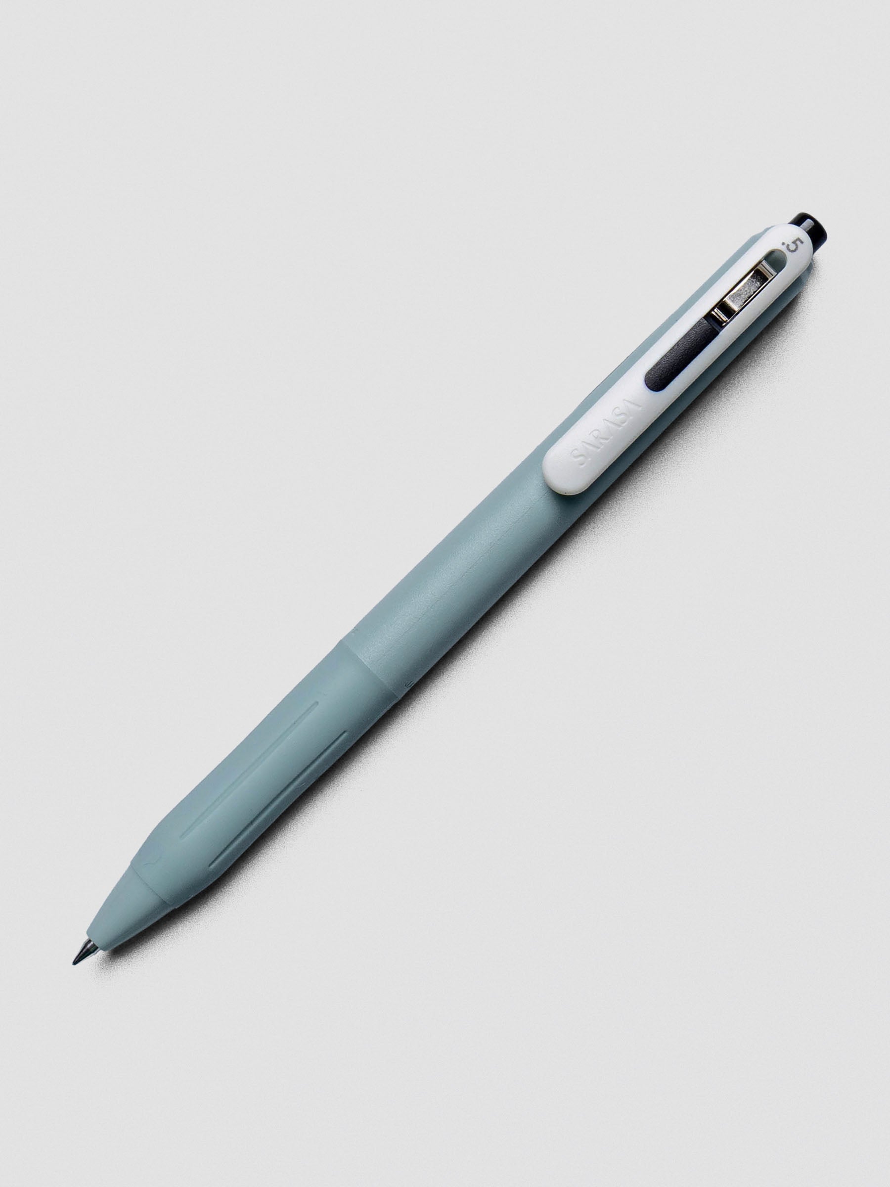 Zebra Sarasa Chill gel pen in Green with solid barrel on white background.