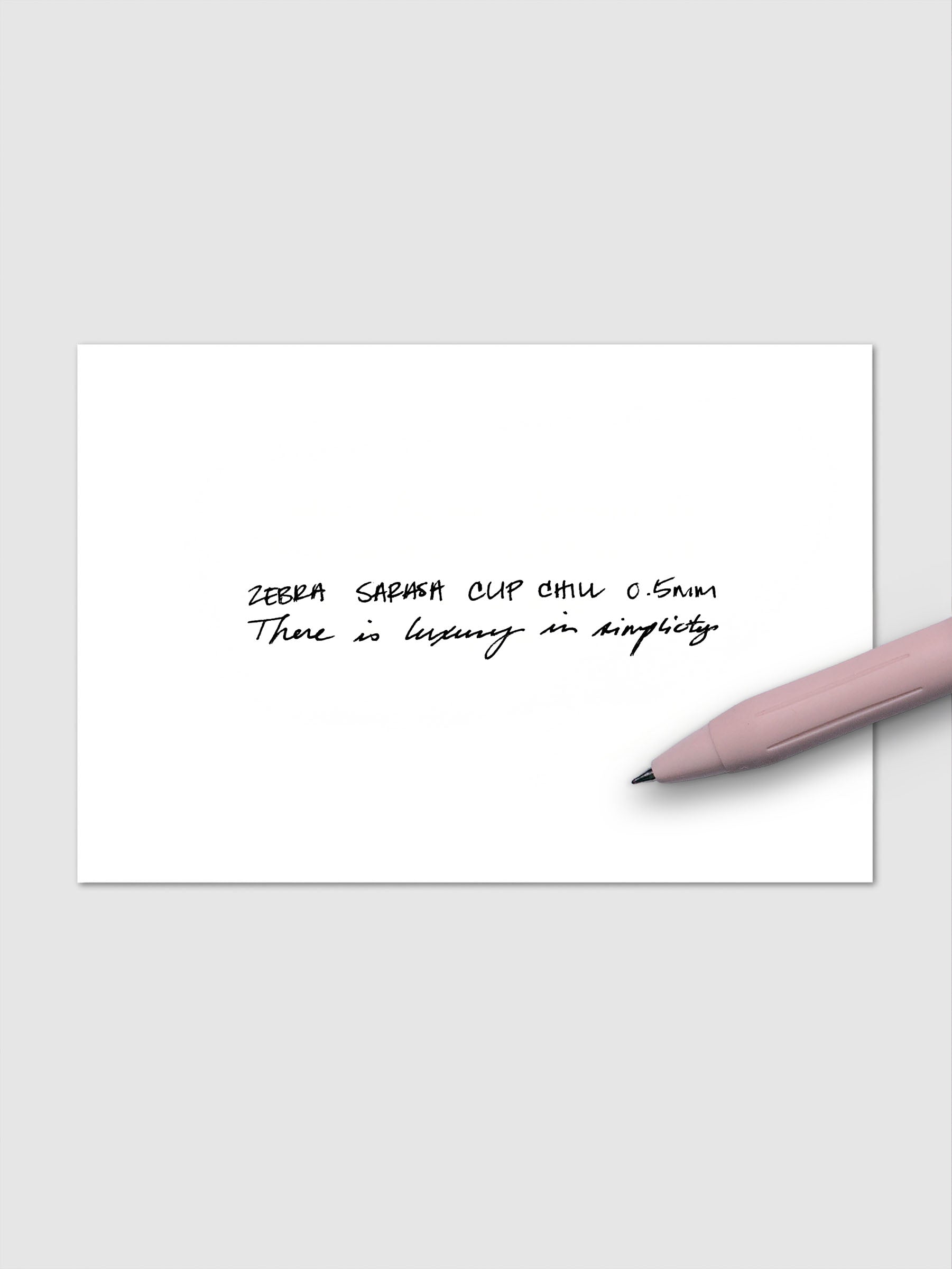 Zebra Sarasa Chill gel pen in Pink shown in a second product view on white background.