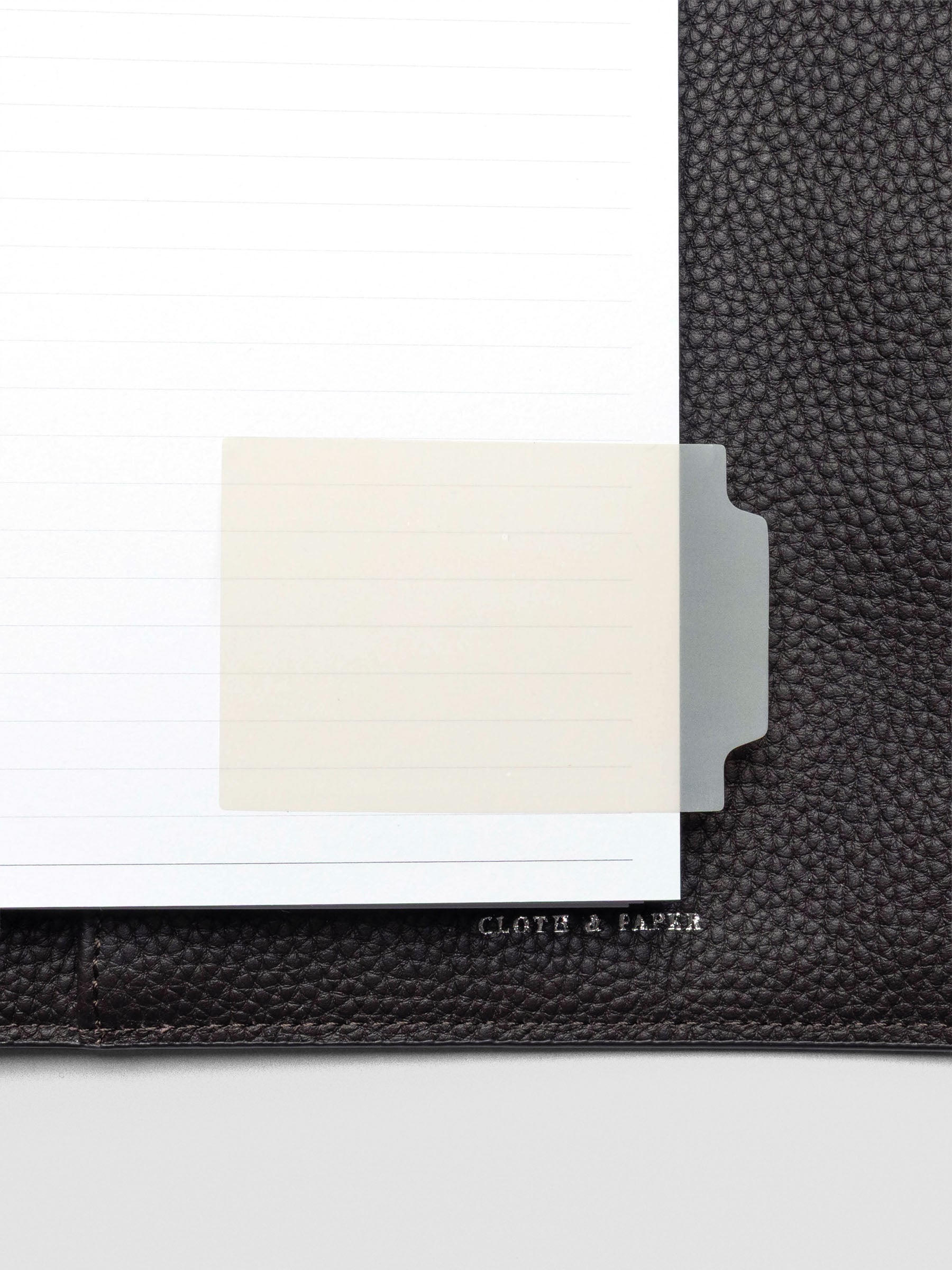 Transparent Beignet Annotate Sticky Notes styled in a flat lay with neutral desk accessories.