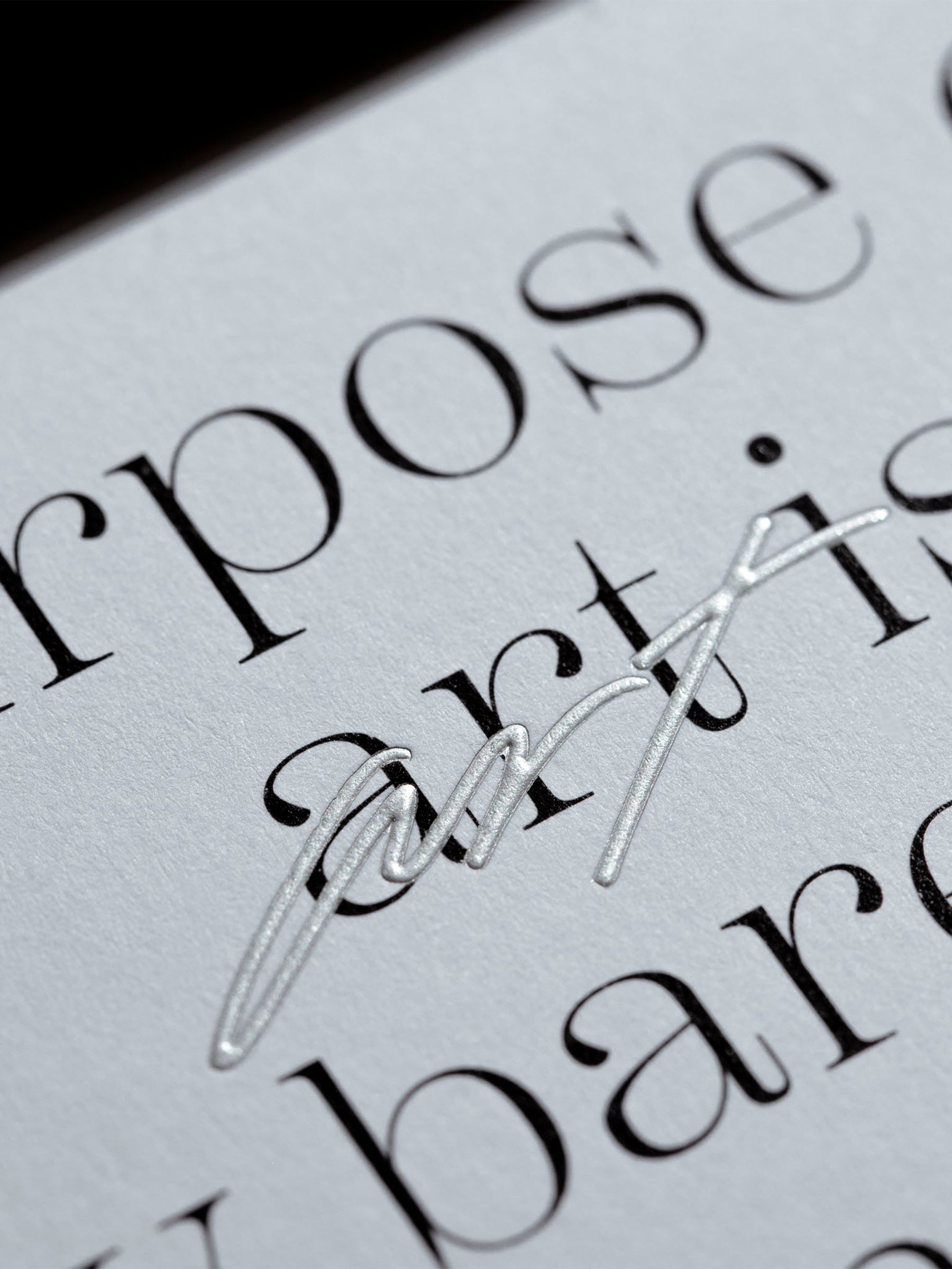 Dashboard in use inside a leather planner. The lighting highlights the spot gloss so it appears shiny with a raised texture.