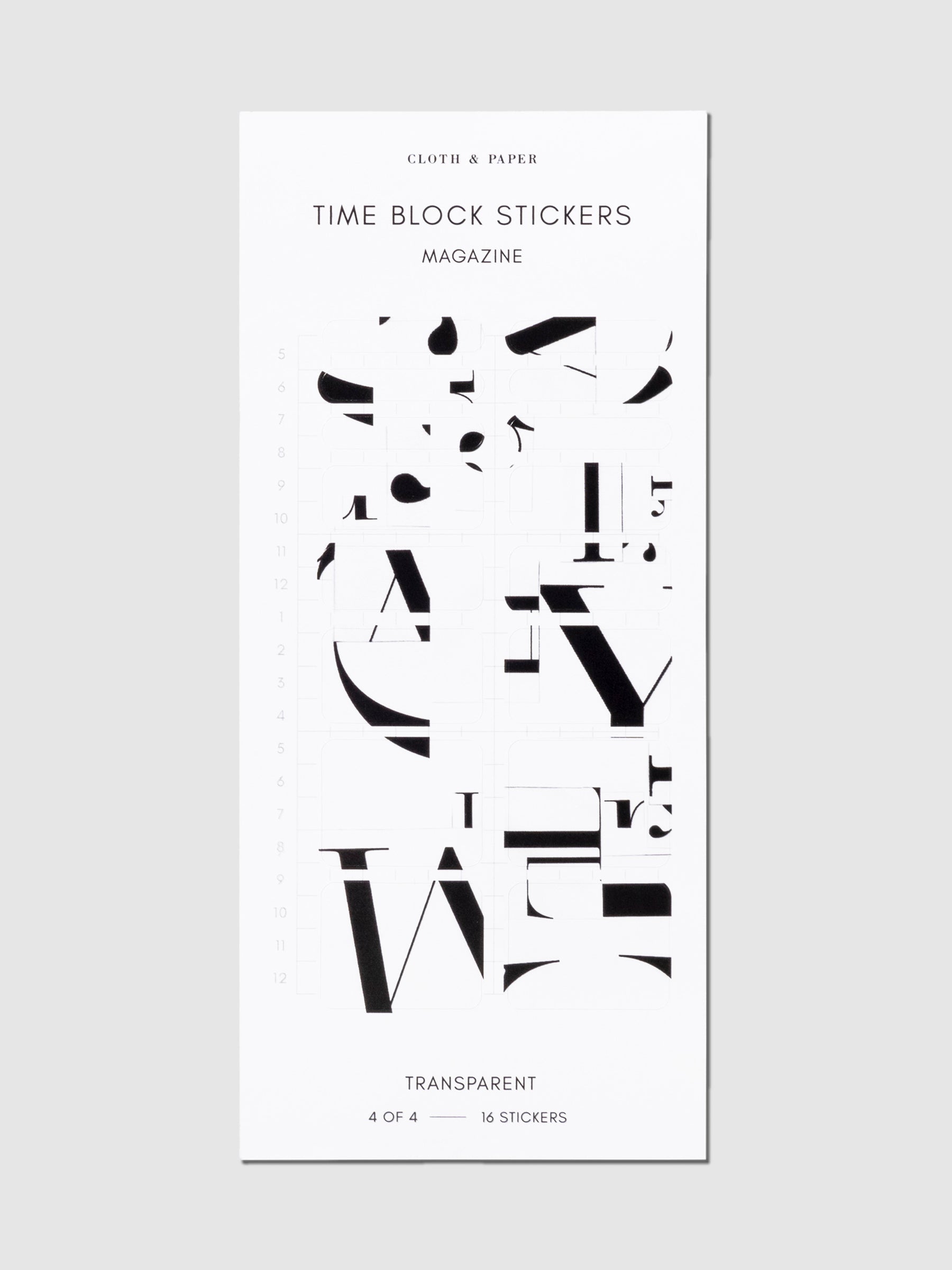 Magazine printed stickers displayed on a neutral background.