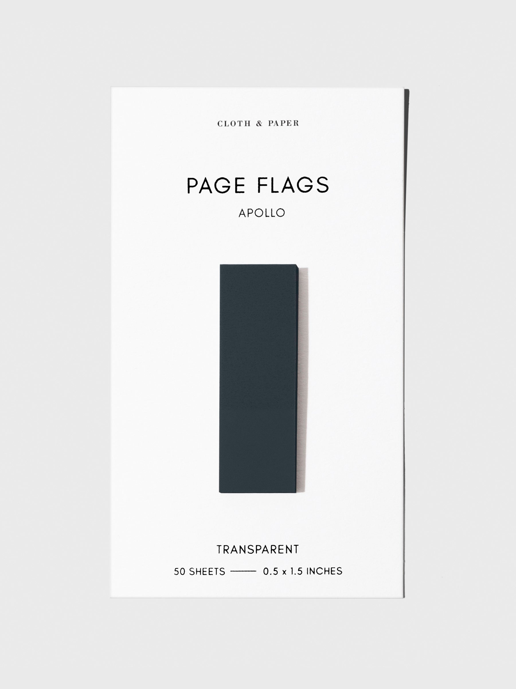 Page flag displayed on a neutral background. Color pictured is Apollo.