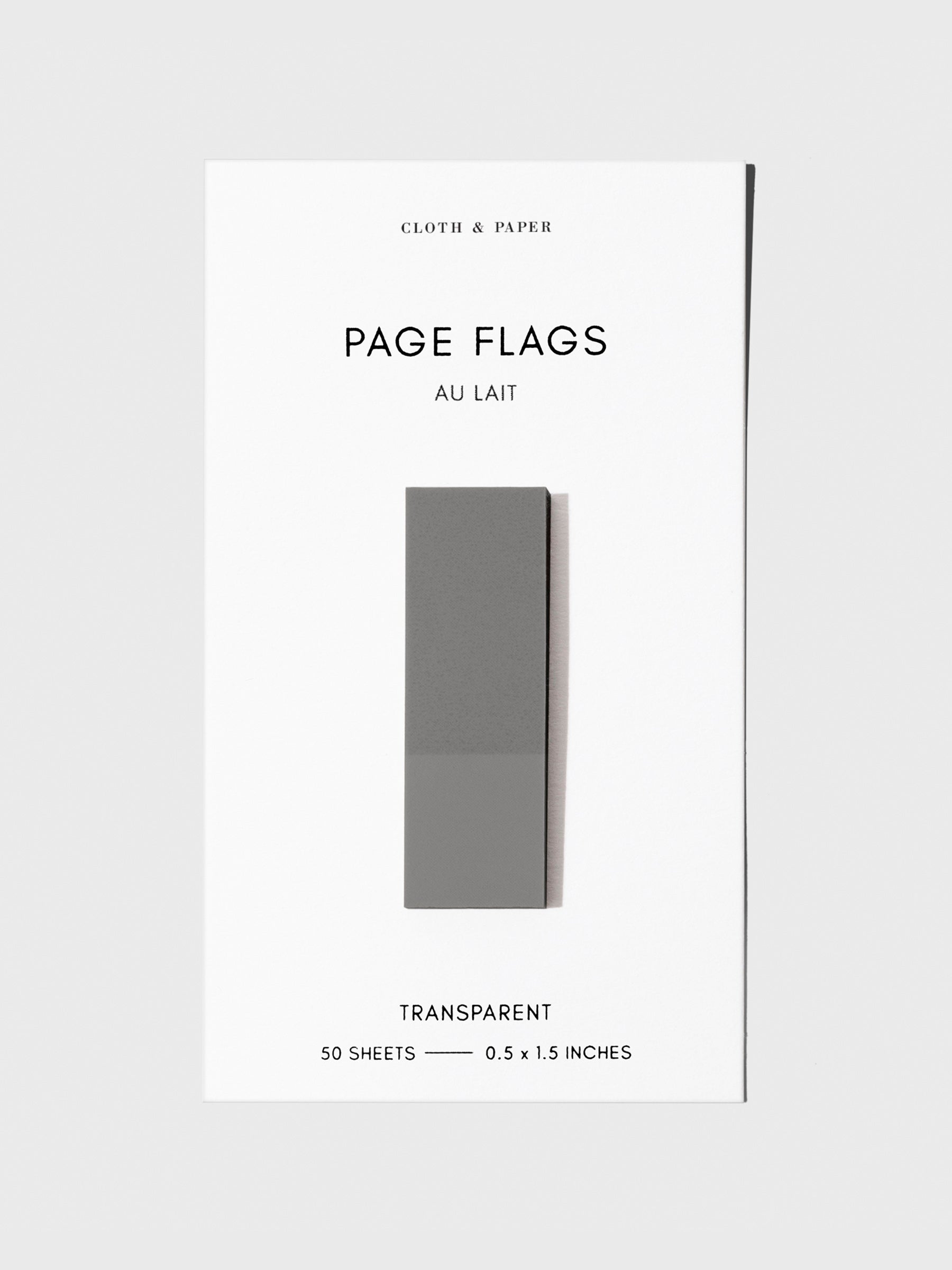 Page flag displayed on a neutral background. Color pictured is Au Lait.