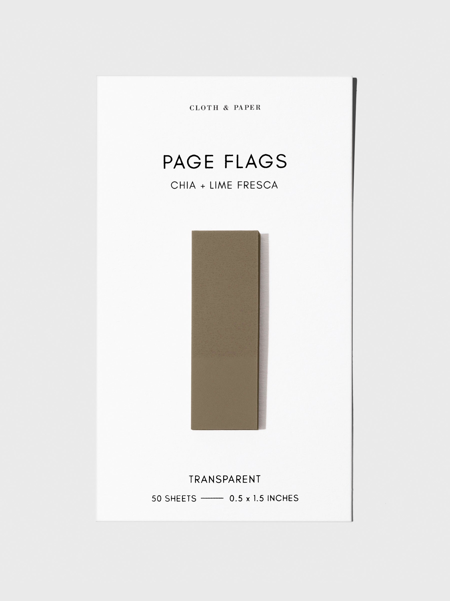 Page flag displayed on a neutral background. Color pictured is Chia Lime Fresca.