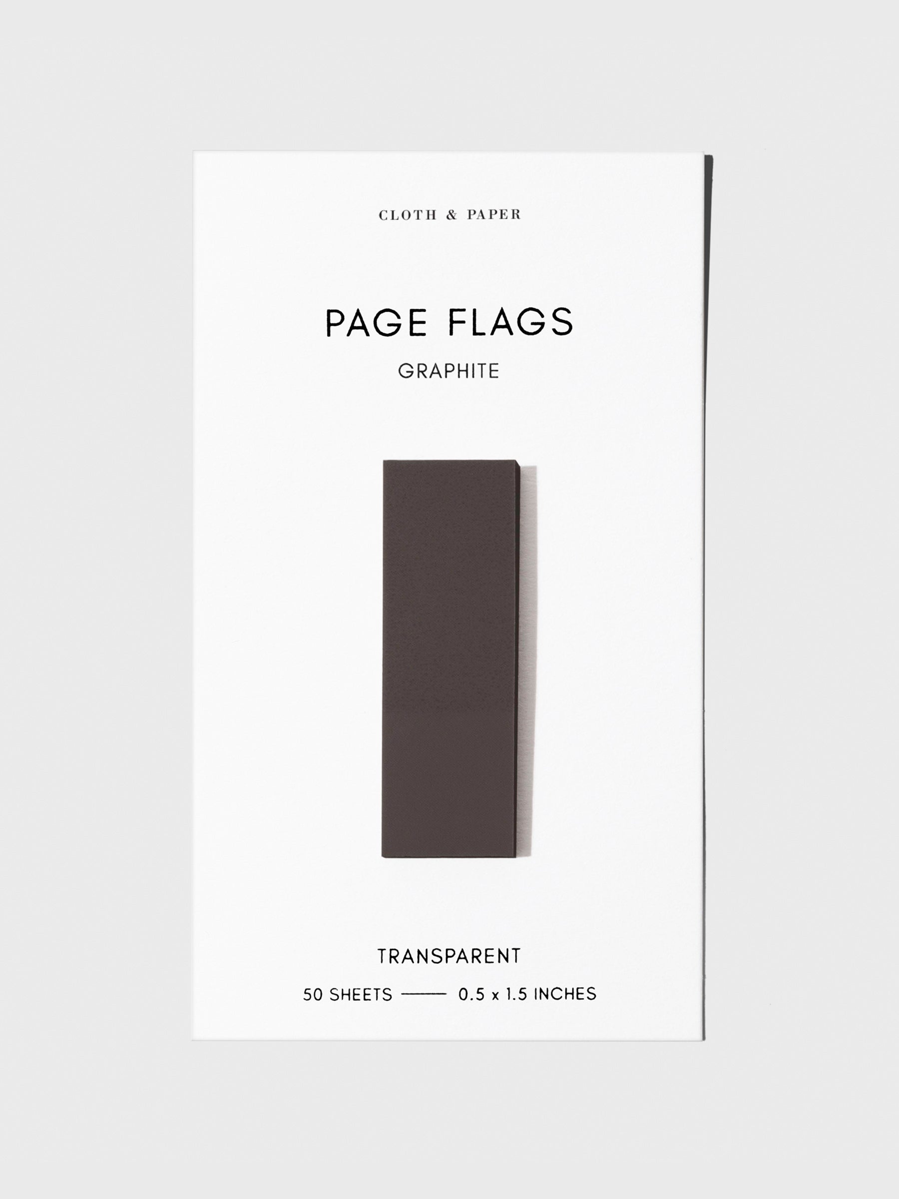 Page flag displayed on a neutral background. Color pictured is Graphite.