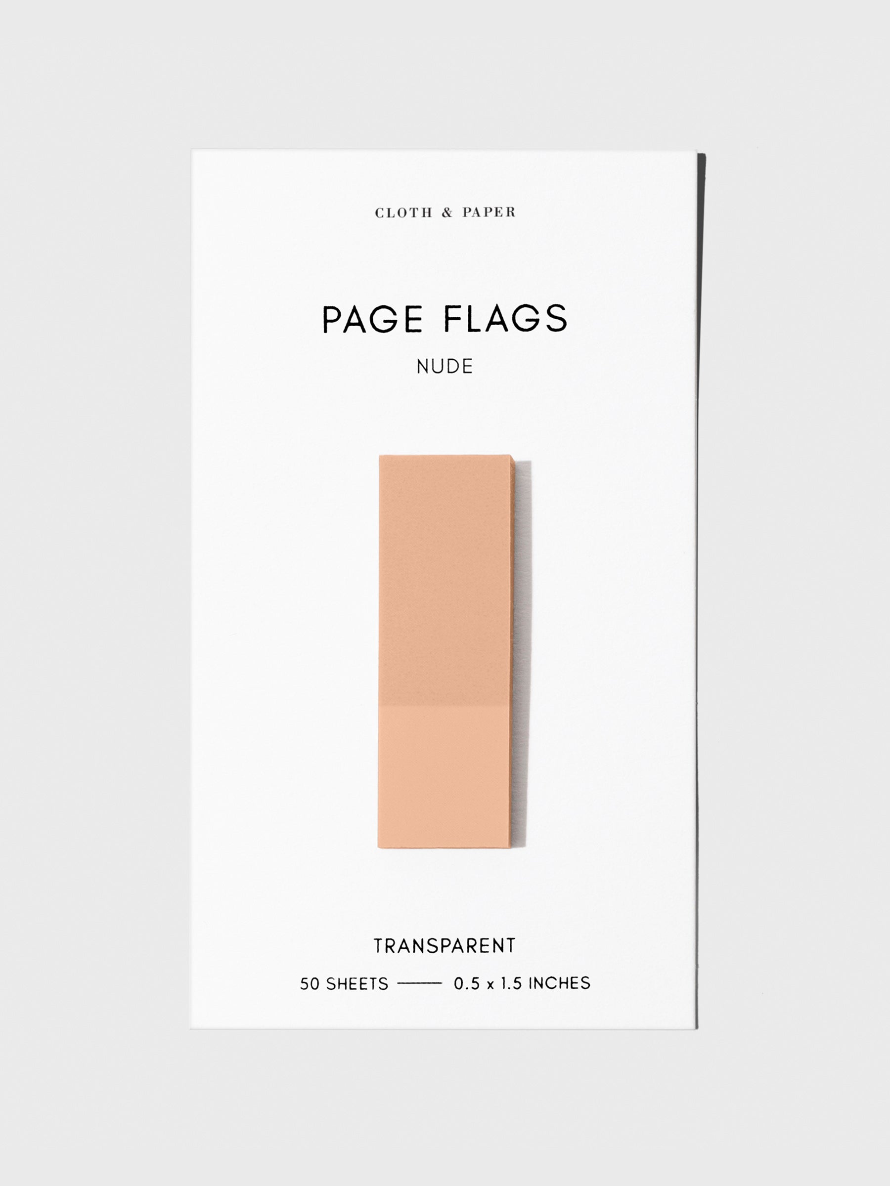 Page flag displayed on a neutral background. Color pictured is Nude.