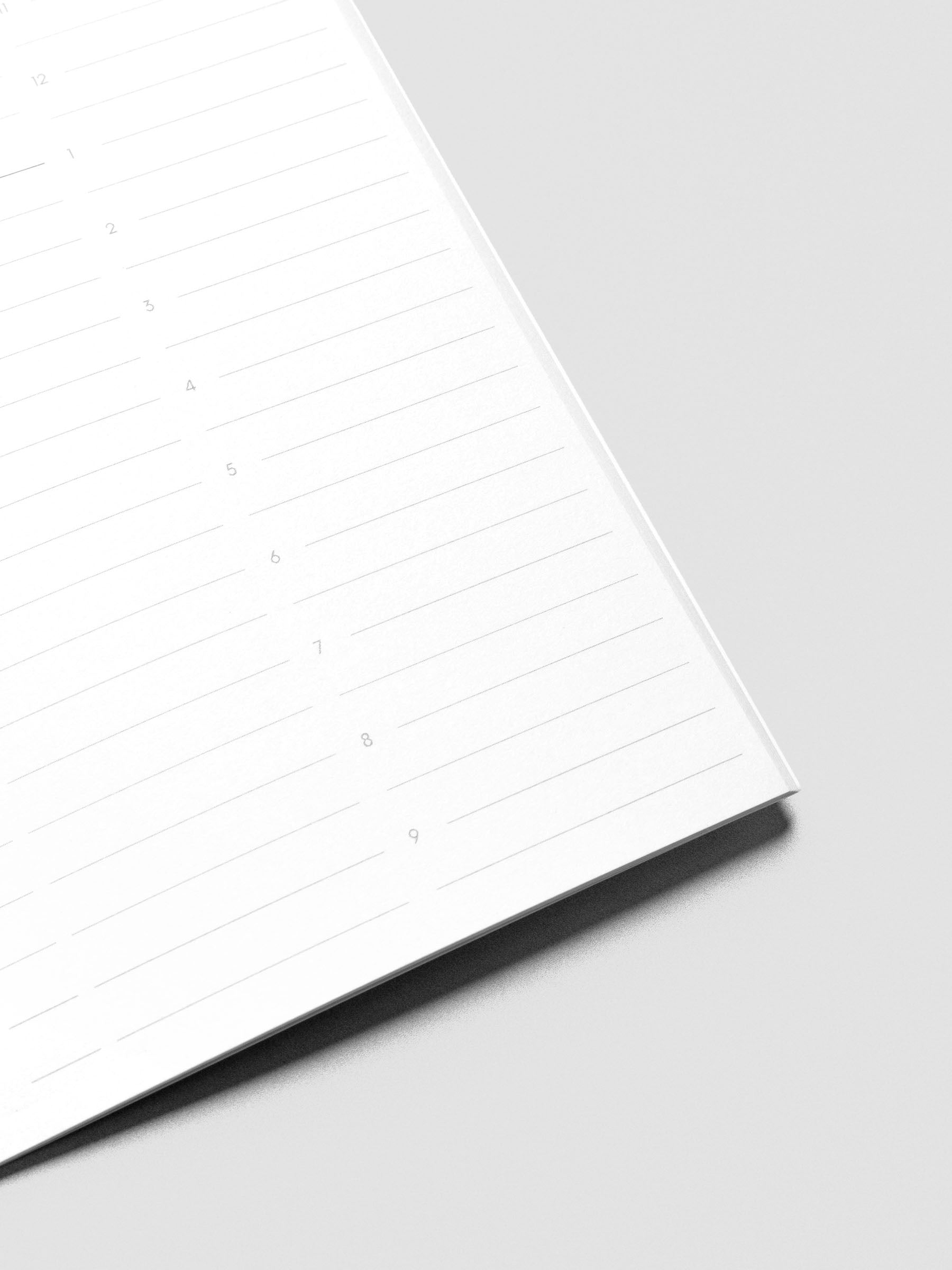 Travel Notebook in size A5 Slim in color Verona with Undated Daily pages with inner pages shown in close up.