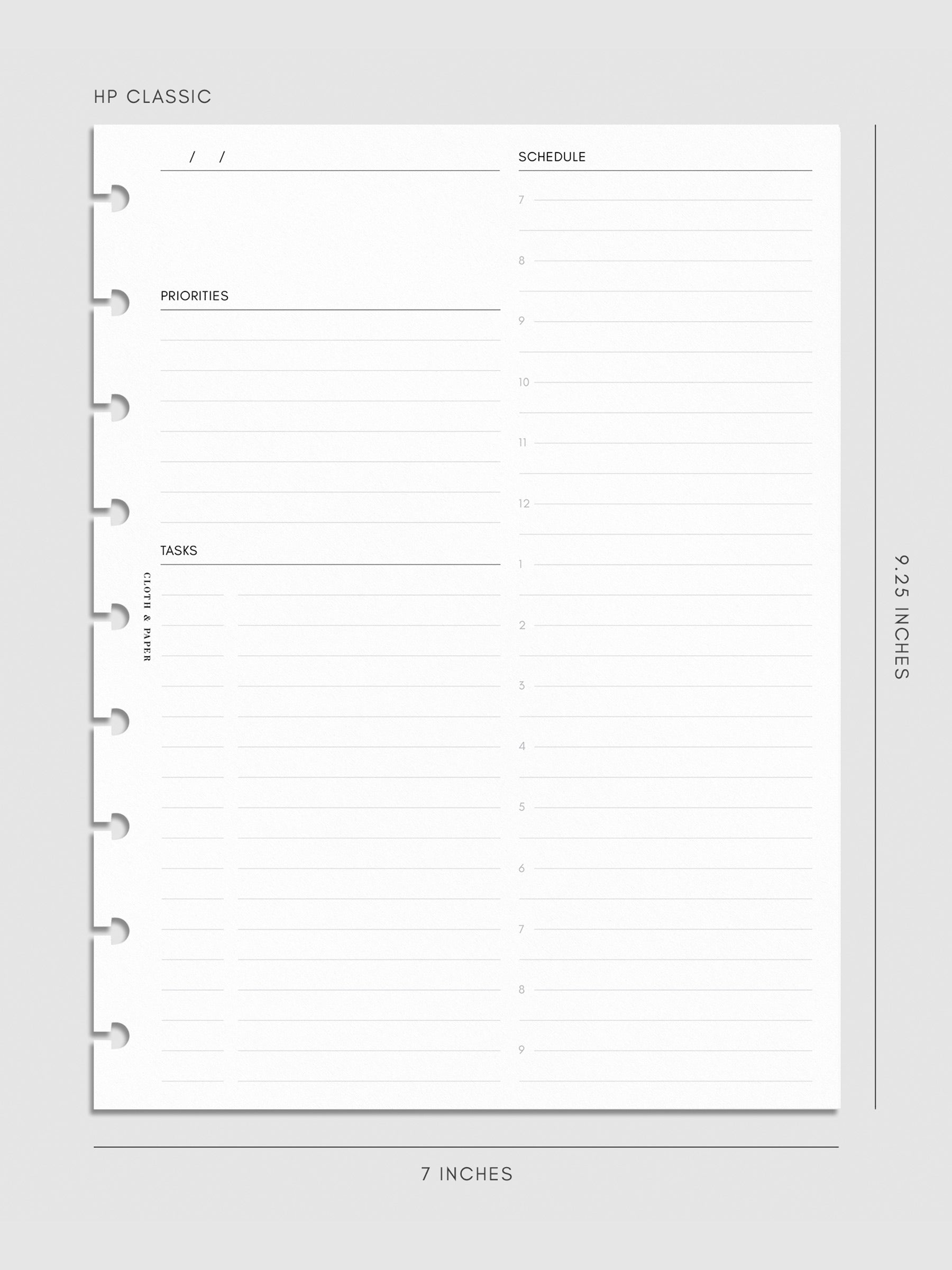 Undated Daily Planner Inserts | Refreshed Layout