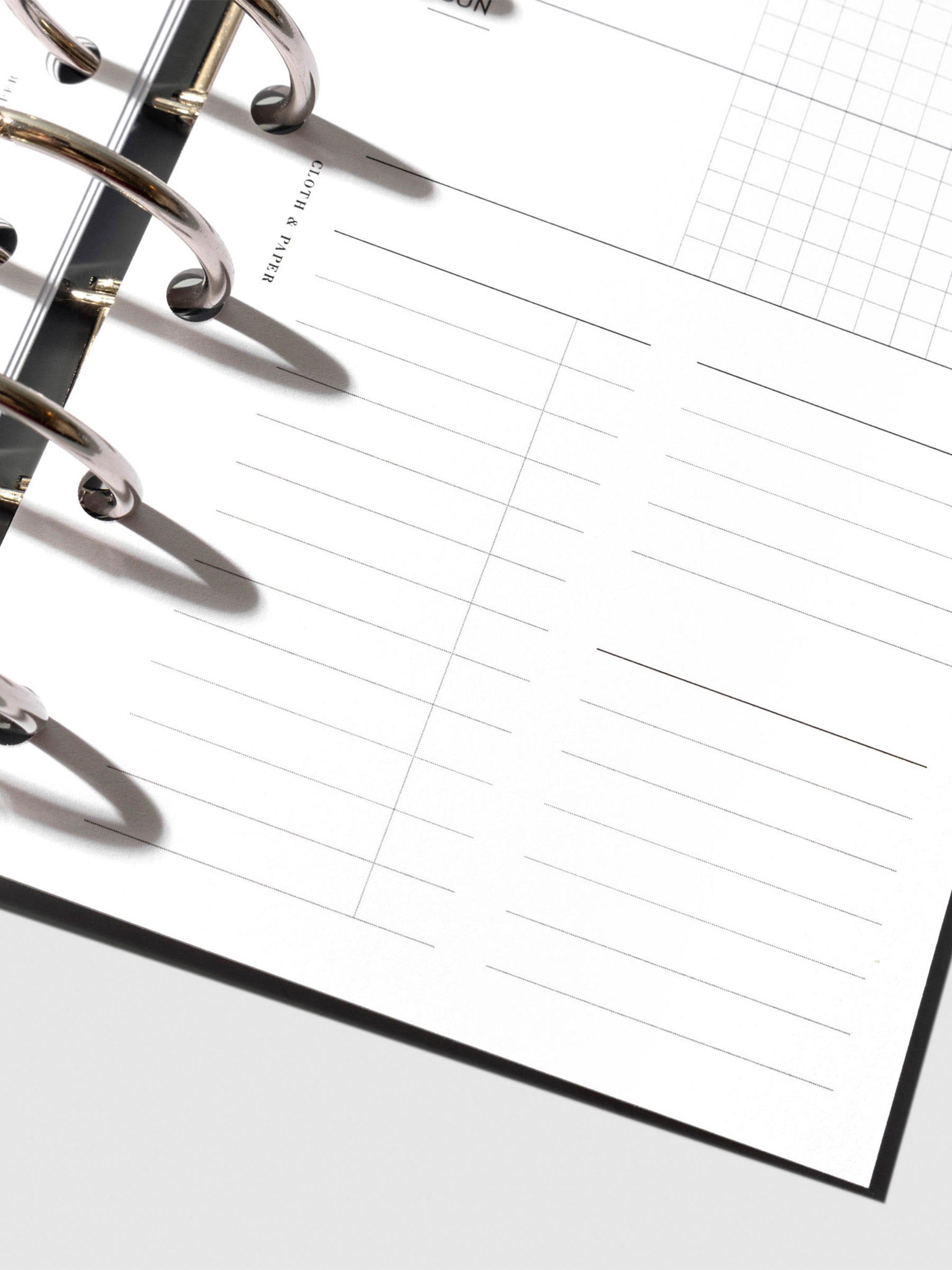 Undated Horizontal Weekly Inserts in use inside a 6-ring planner