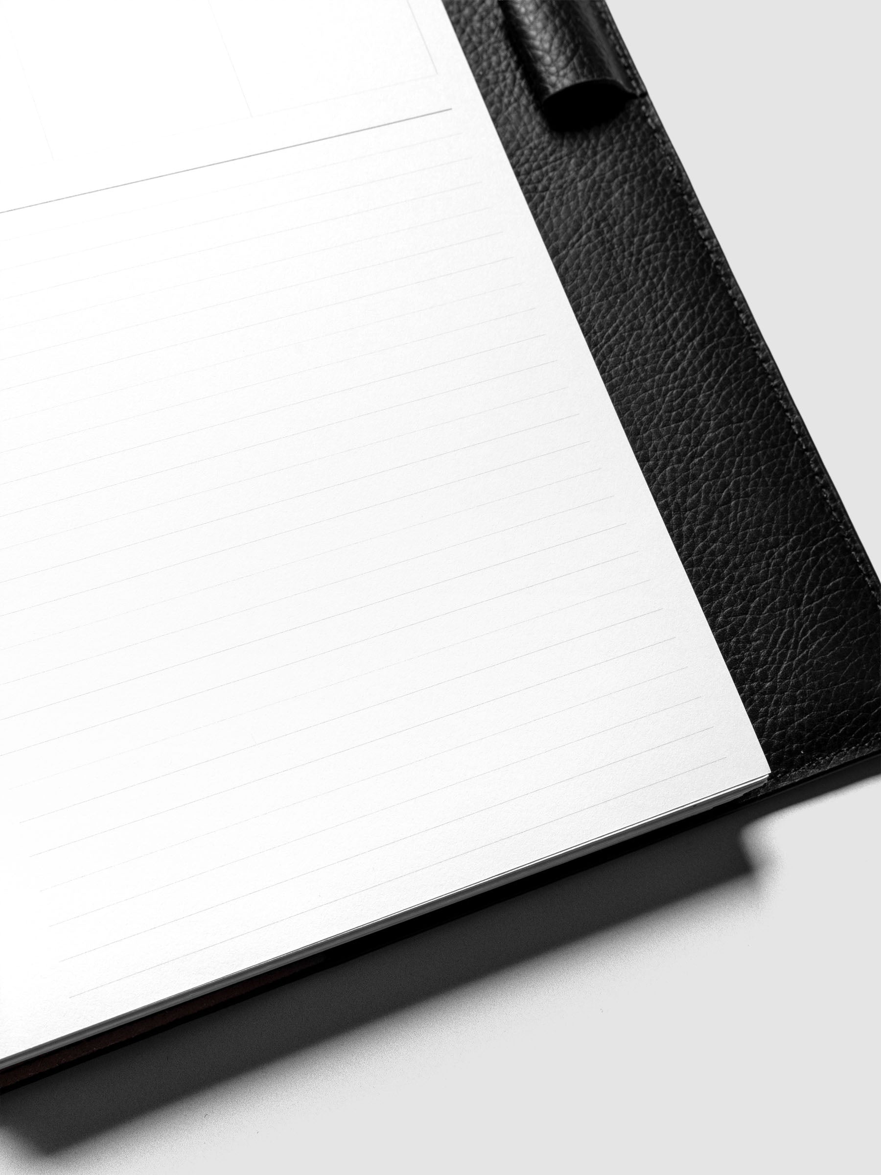 Close up view of the Undated Weekly Notes Planner Inserts showing a large lined notes section.