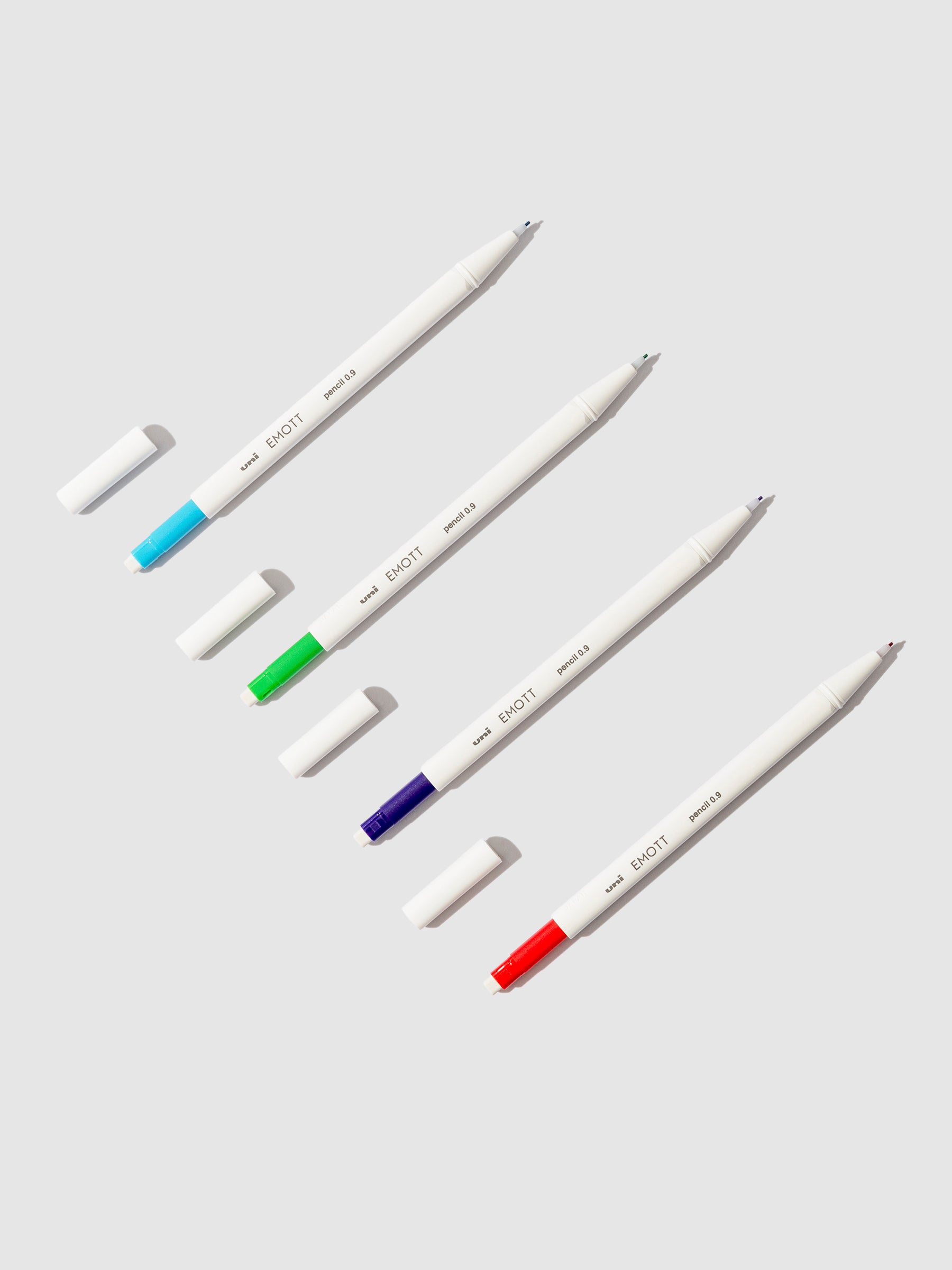 Refreshing color pencils displayed on a neutral background.