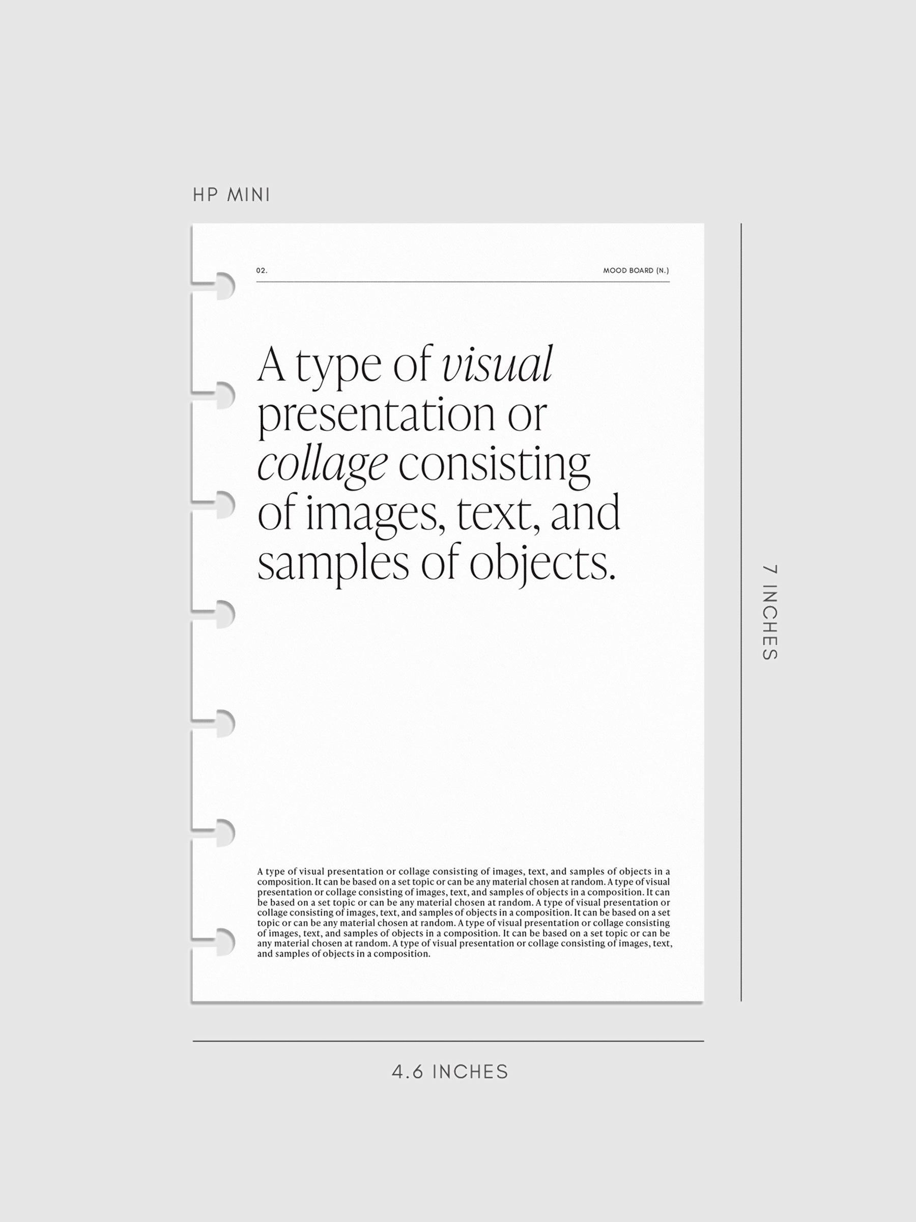 Digital mockup of dashboard in HP Mini sizing.