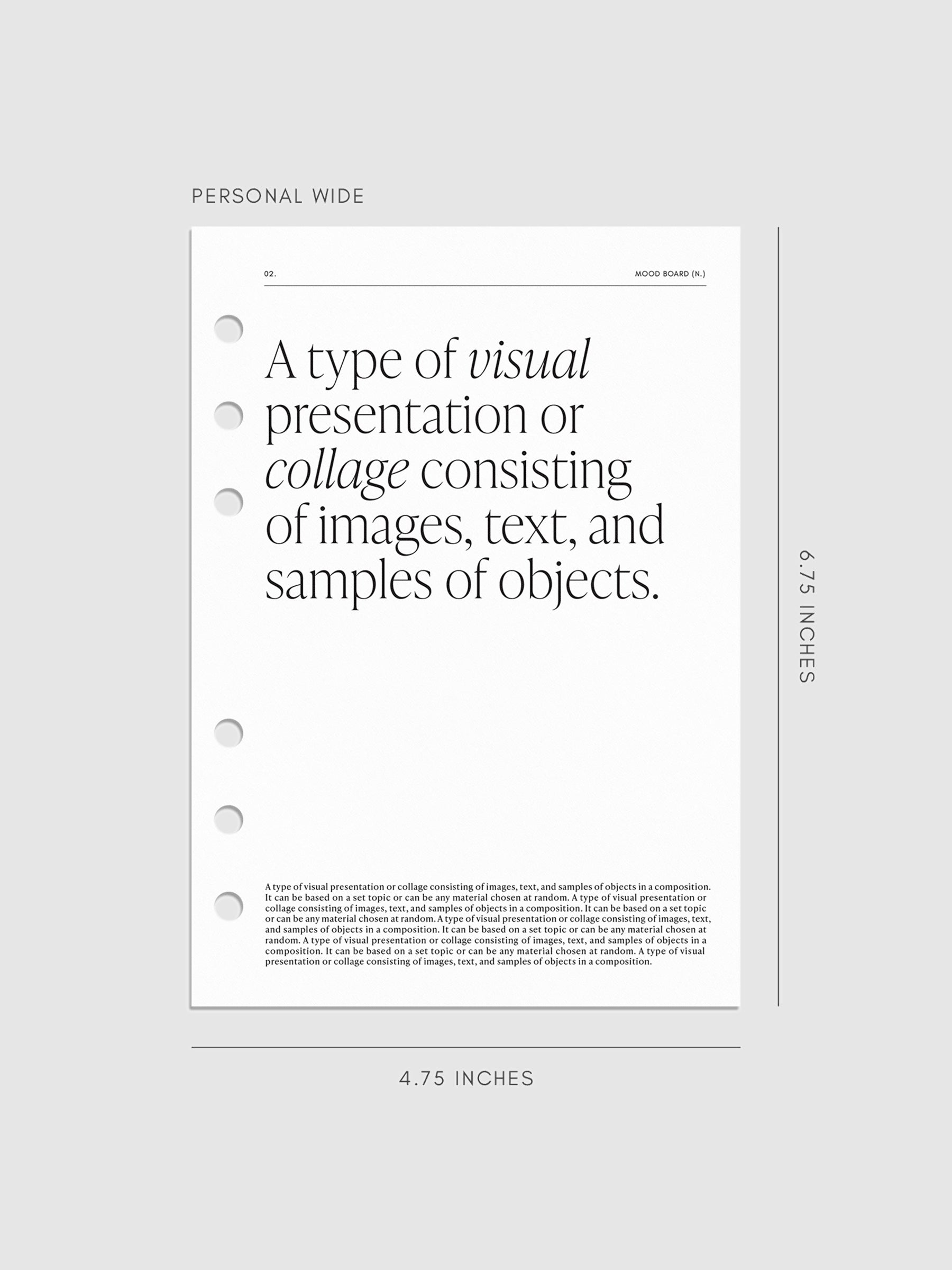 Digital mockup of dashboard in Personal Wide sizing.