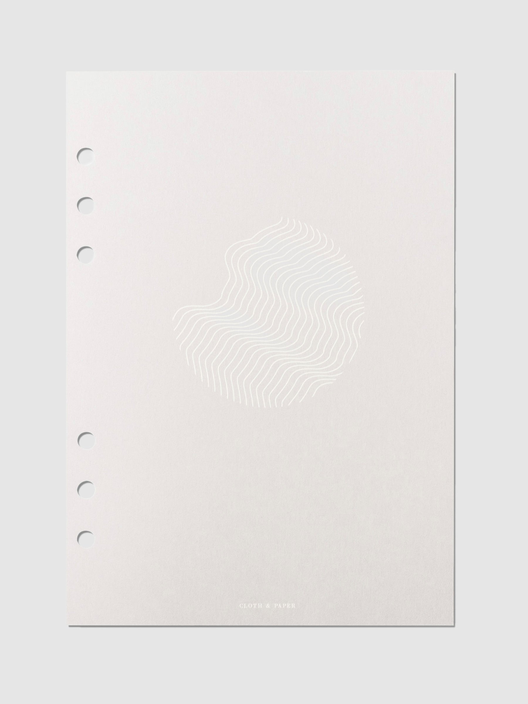 Wave Planner Dashboard, A5, Cloth and Paper. Dashboard displayed on a neutral background. Size pictured is A5.