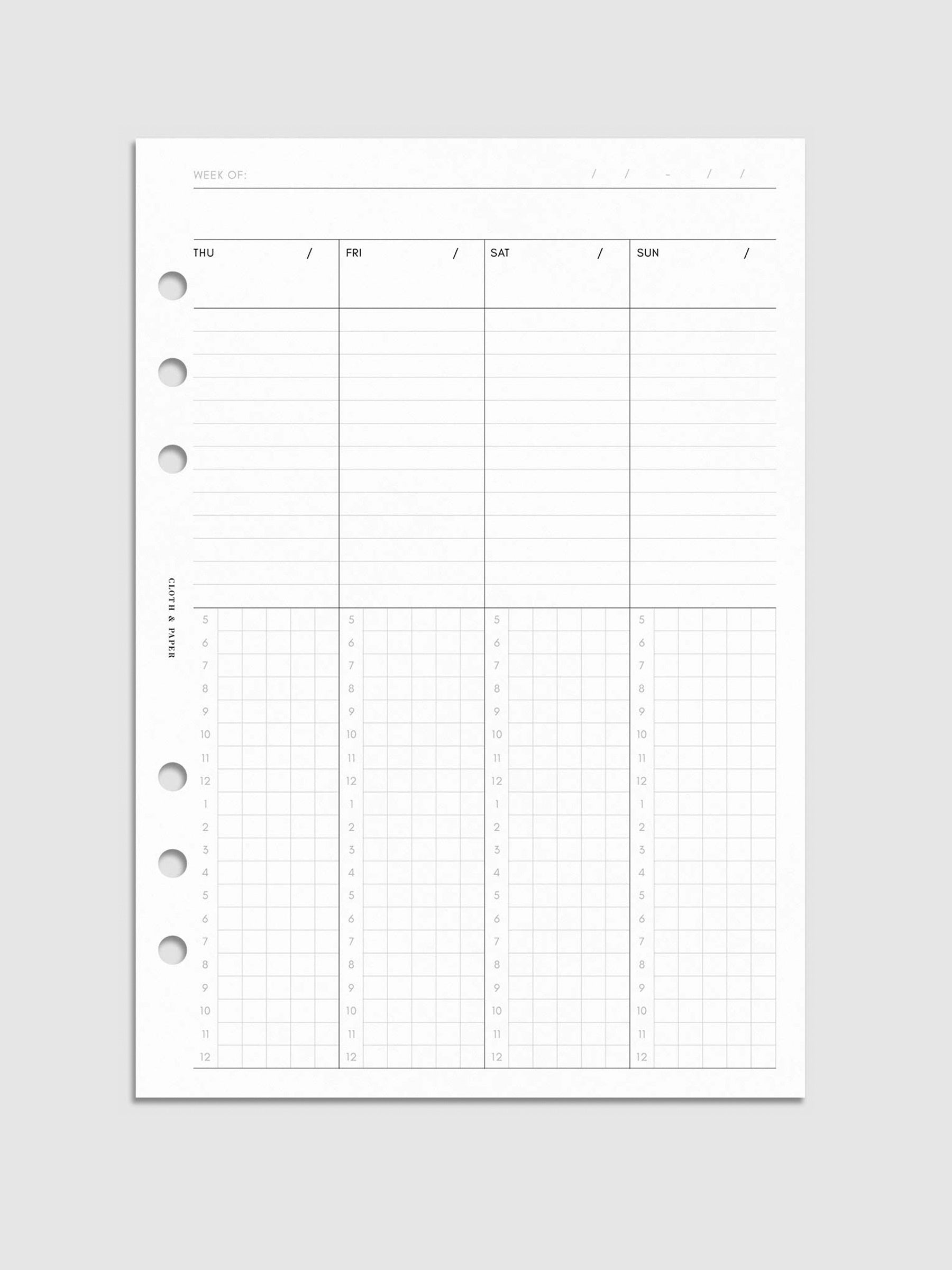 Digital mockup of insert in A5 sizing.