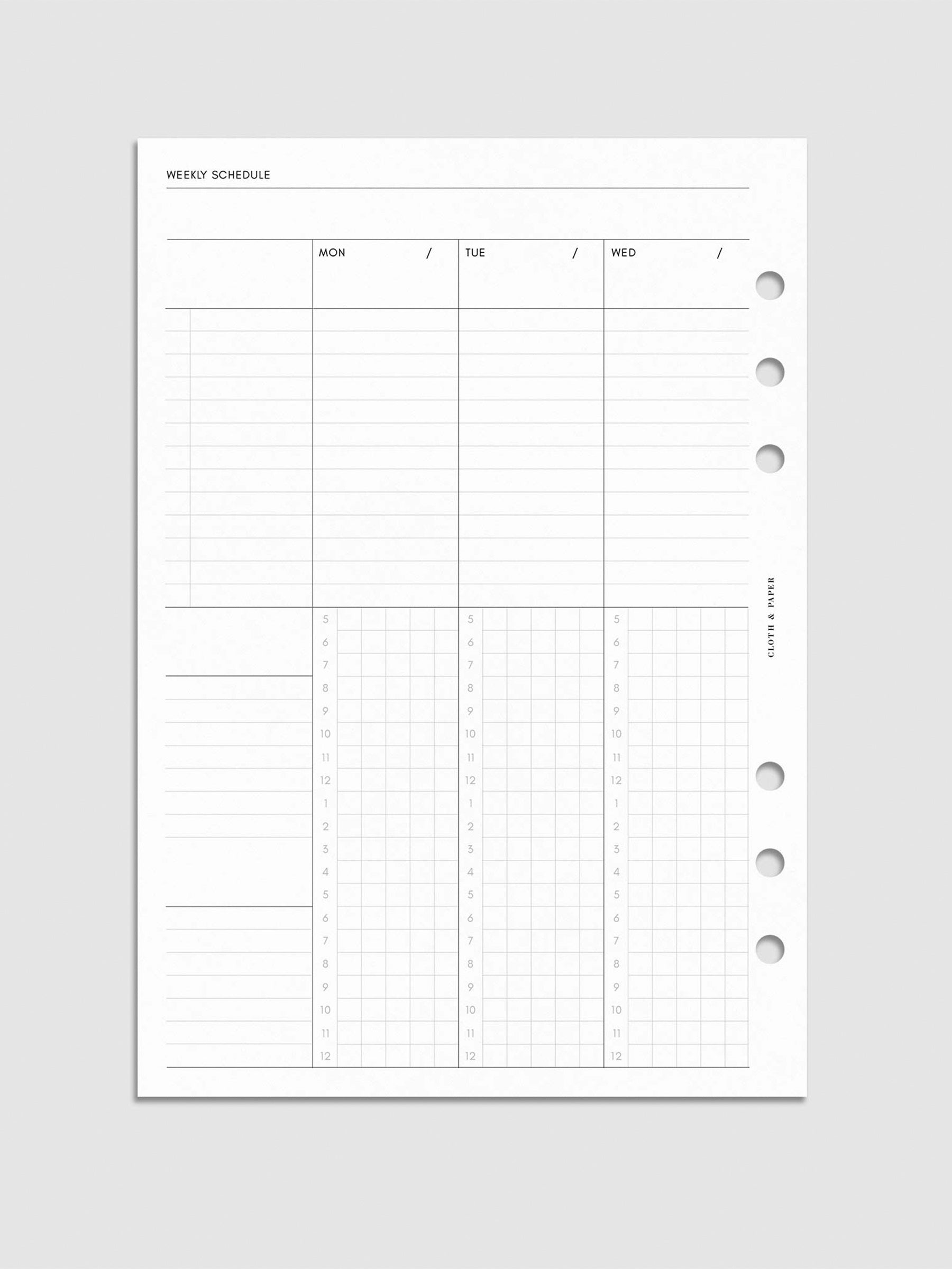 Digital mockup of insert in A5 sizing.