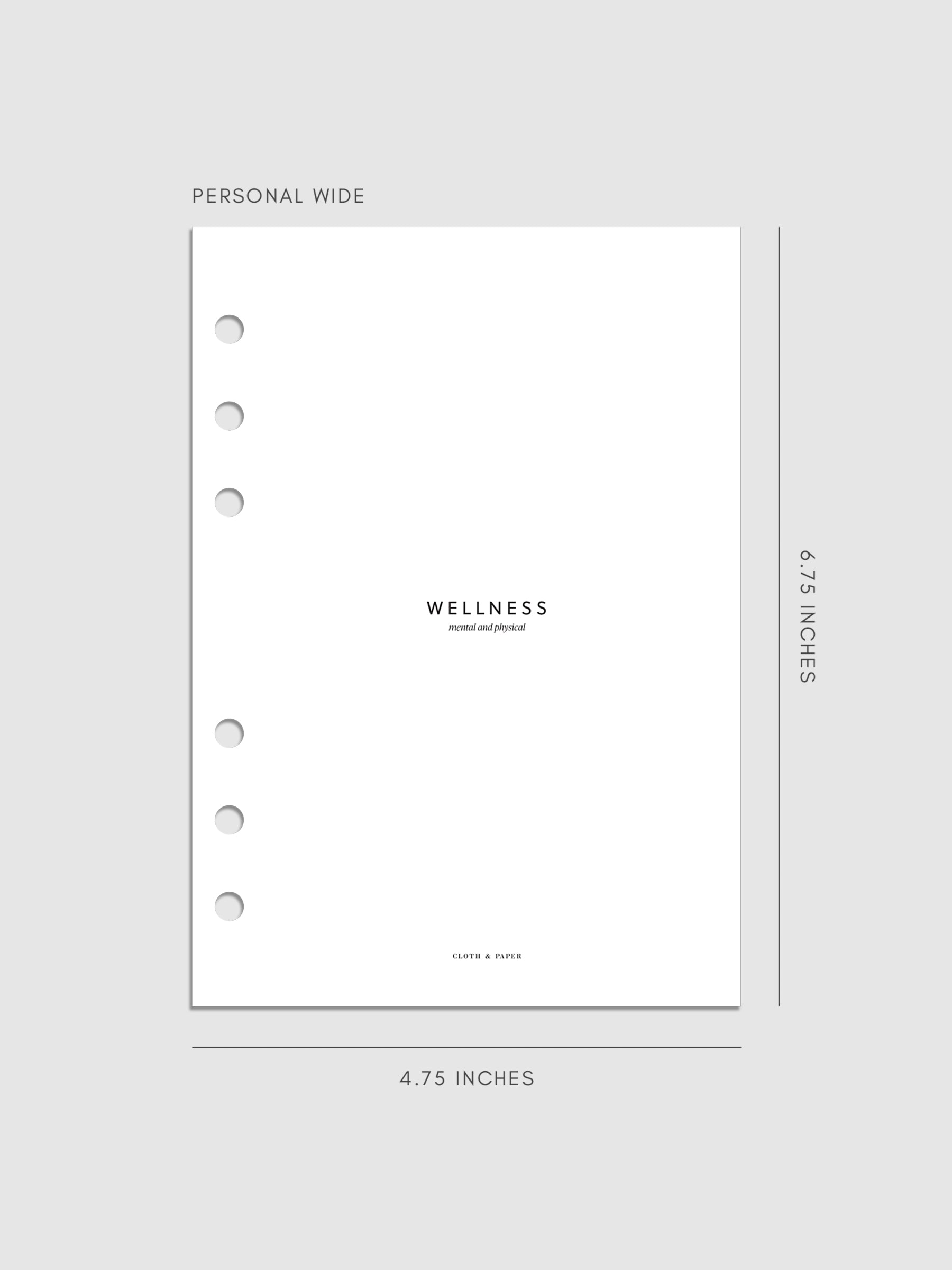 Wellness Section Cover Planner Dashboard