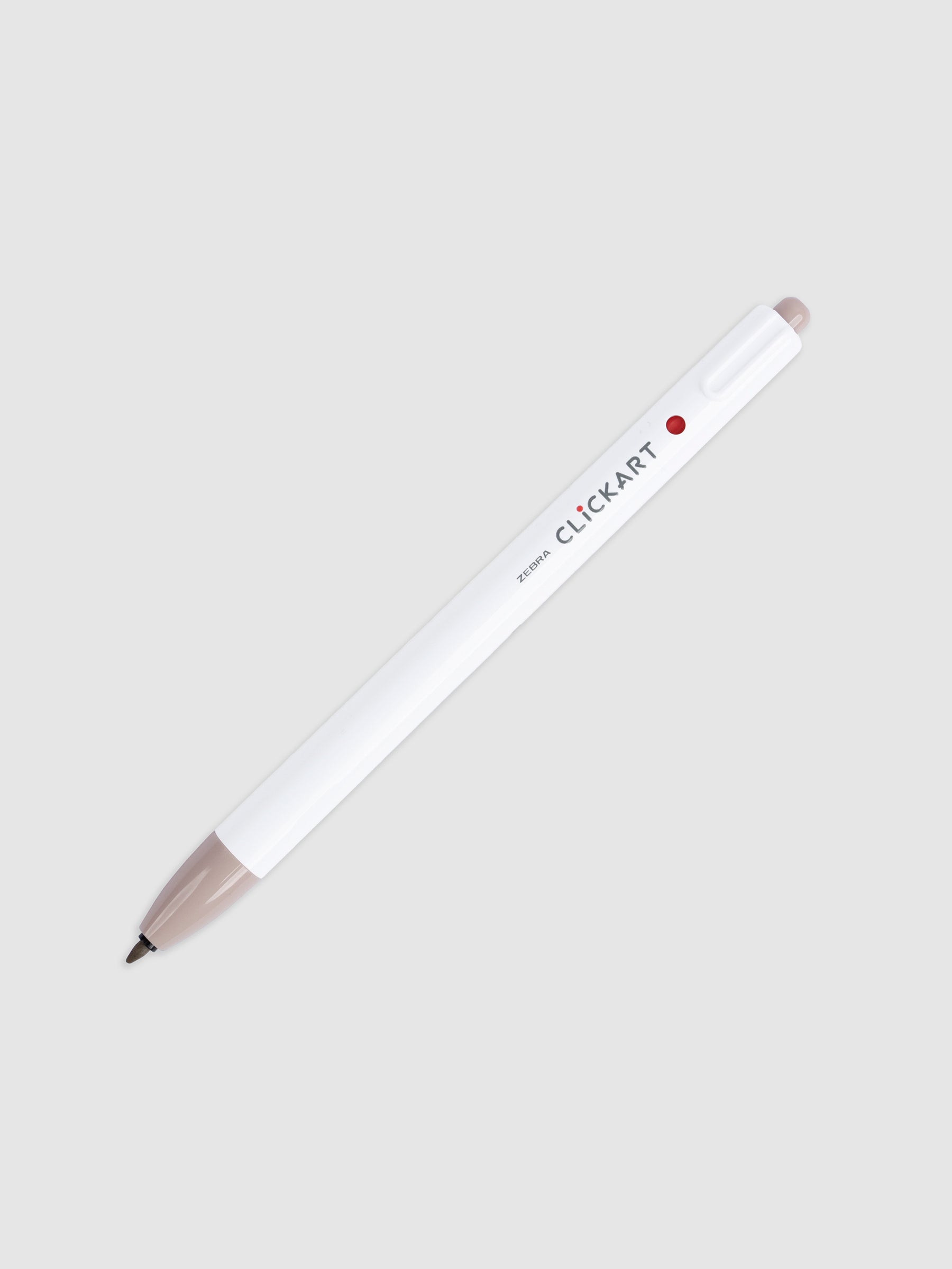 Brown Sugar marker with nib exposed turned to the right on a neutral background.