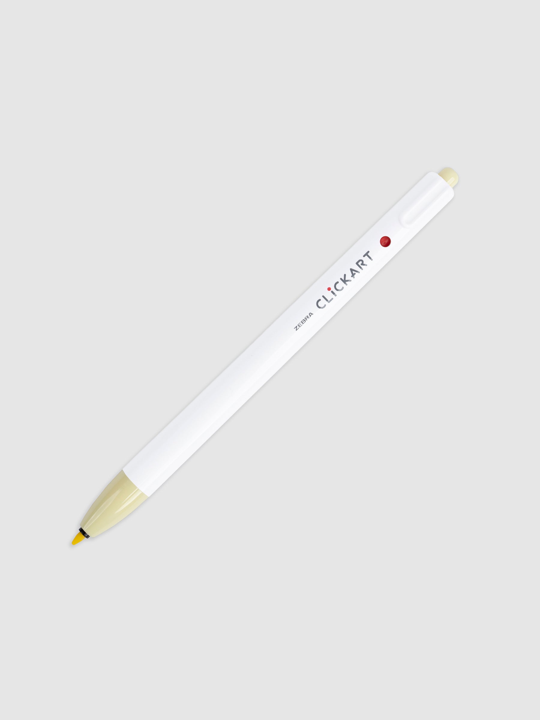 Pale Lemon marker with nib exposed turned to the right on a neutral background.