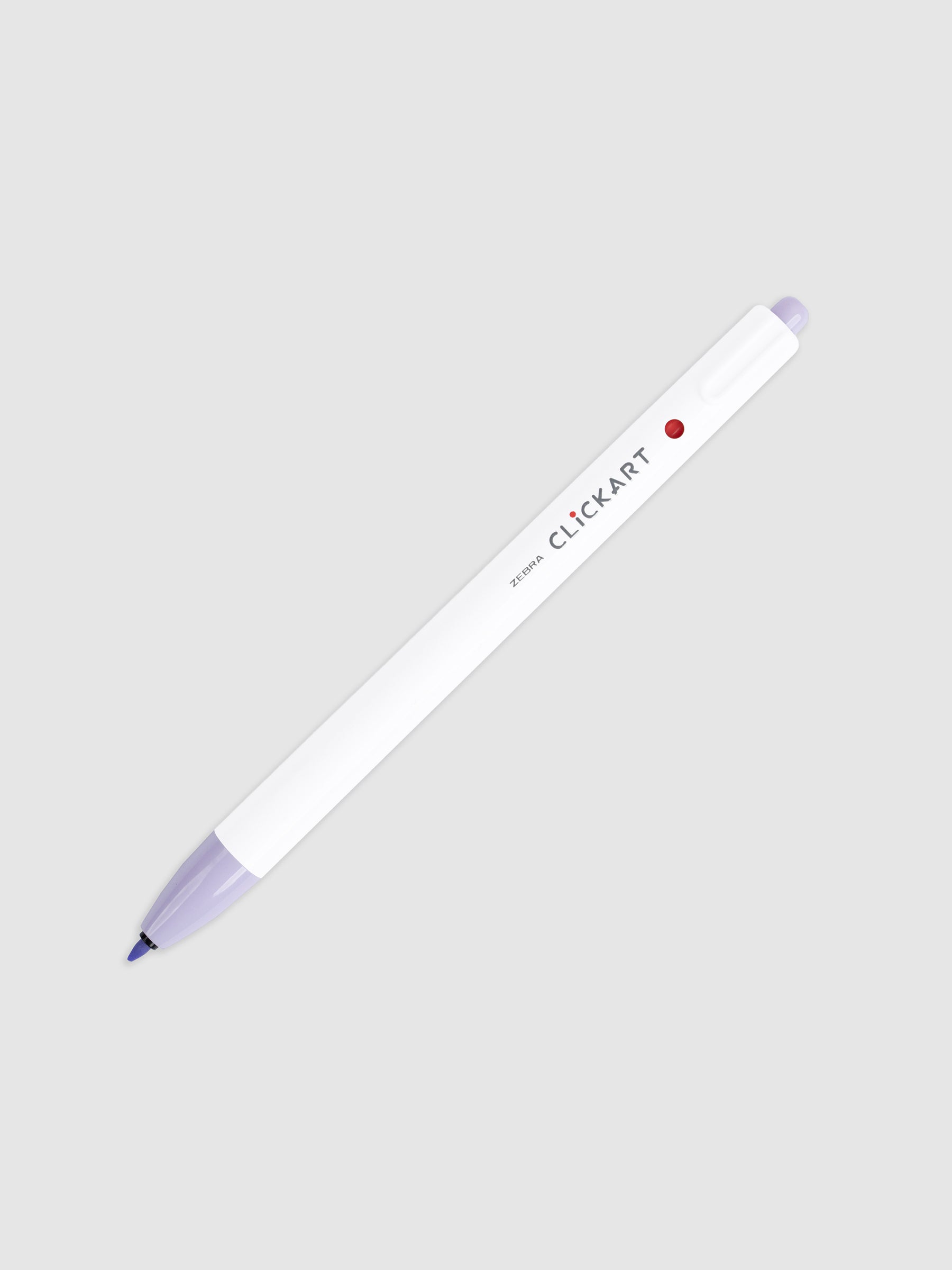 Pale Lilac marker with nib exposed turned to the right on a neutral background.