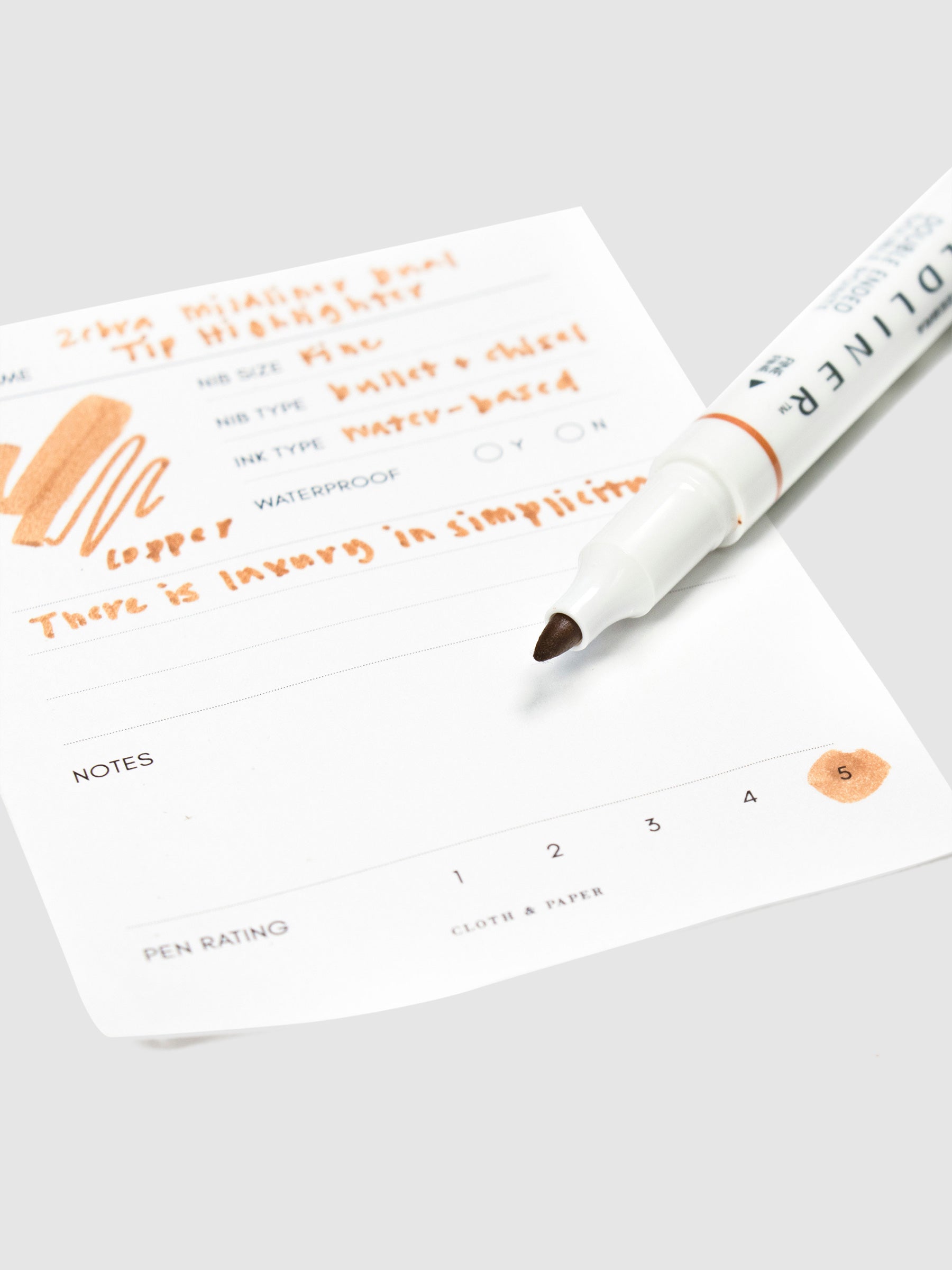 Copper Zebra Mildliner Dual Tip Highlighter