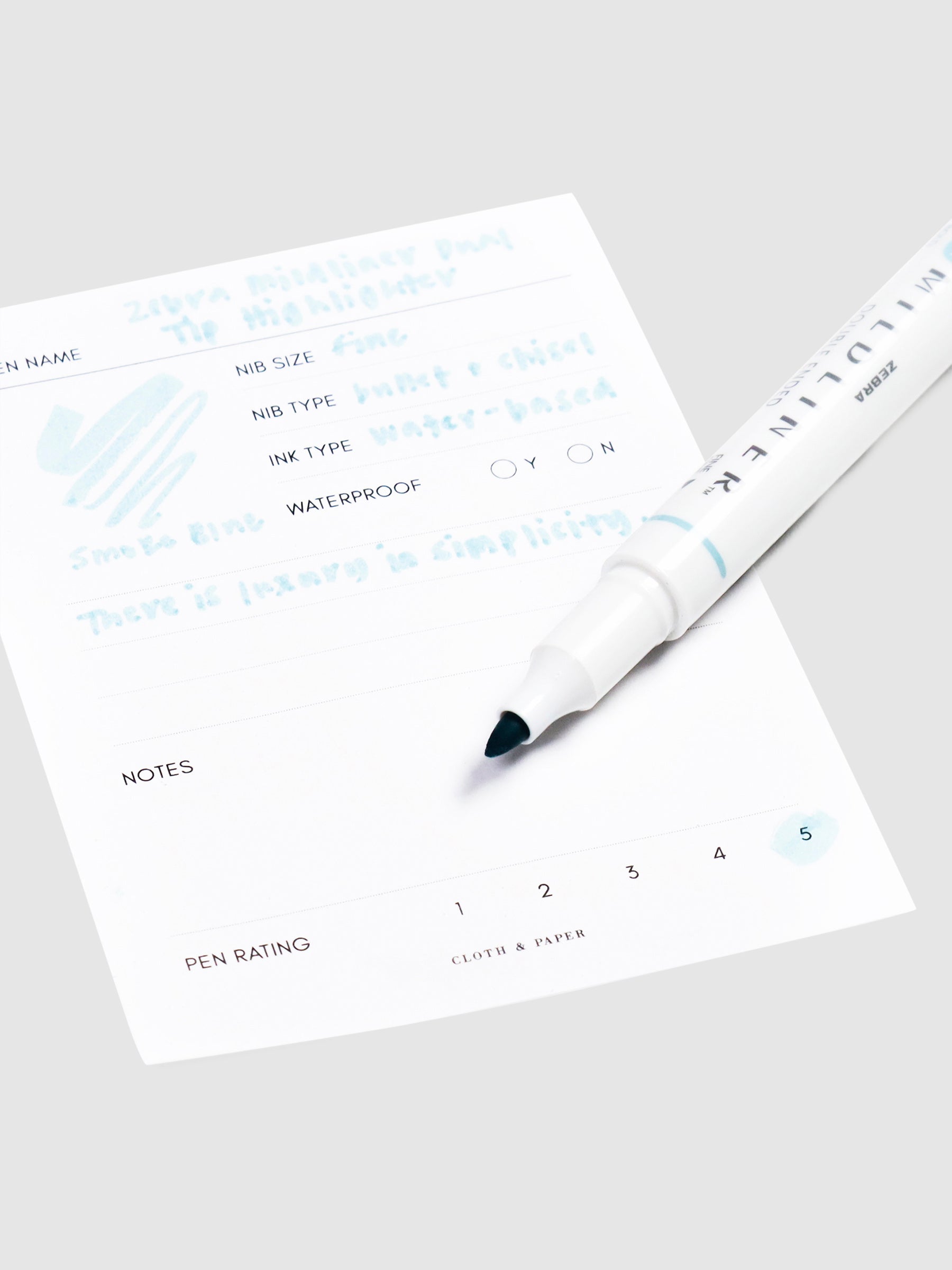 Smoke Blue Zebra Mildliner Dual Tip Highlighter