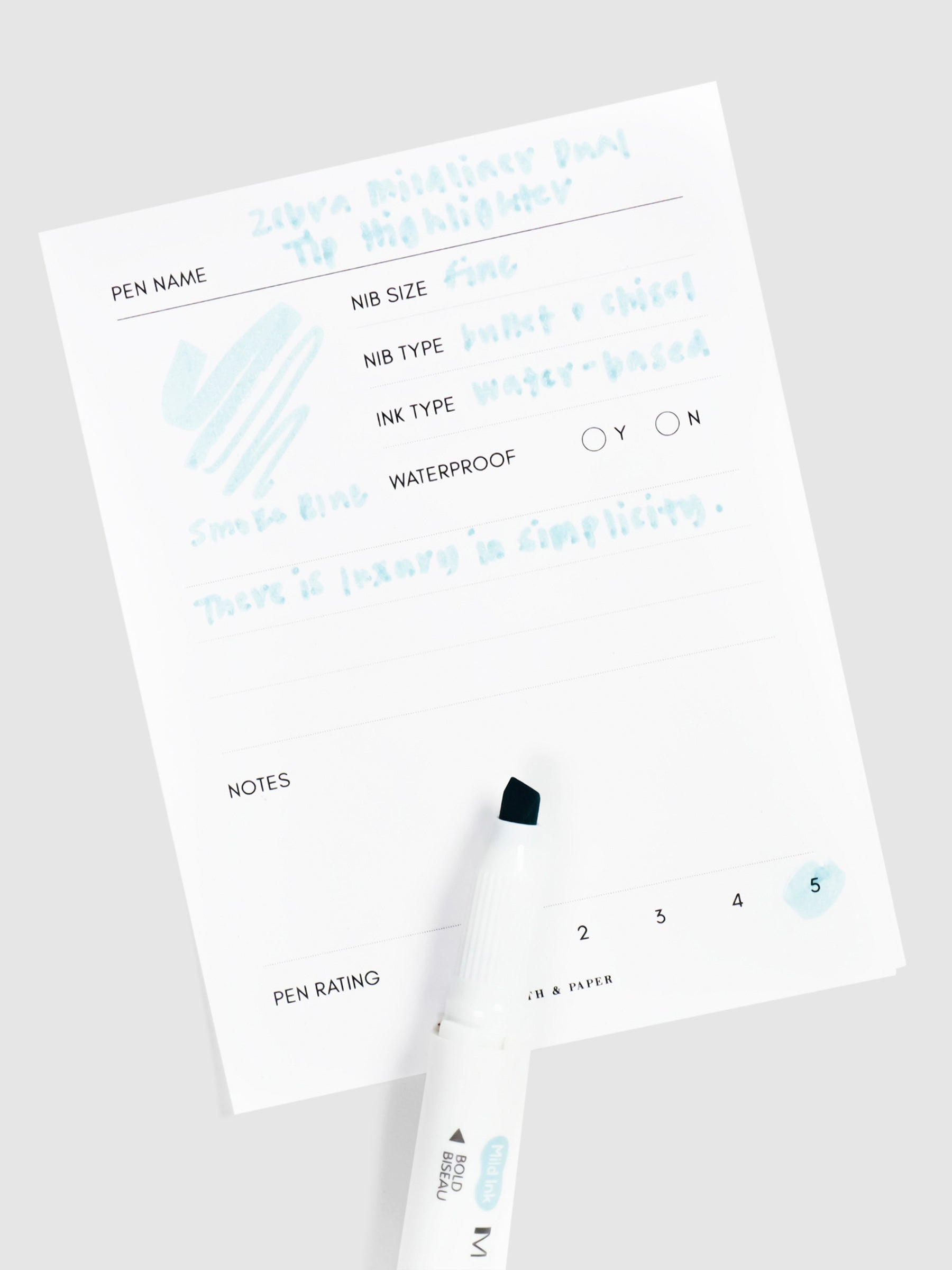 Smoke Blue Zebra Mildliner Dual Tip Highlighter