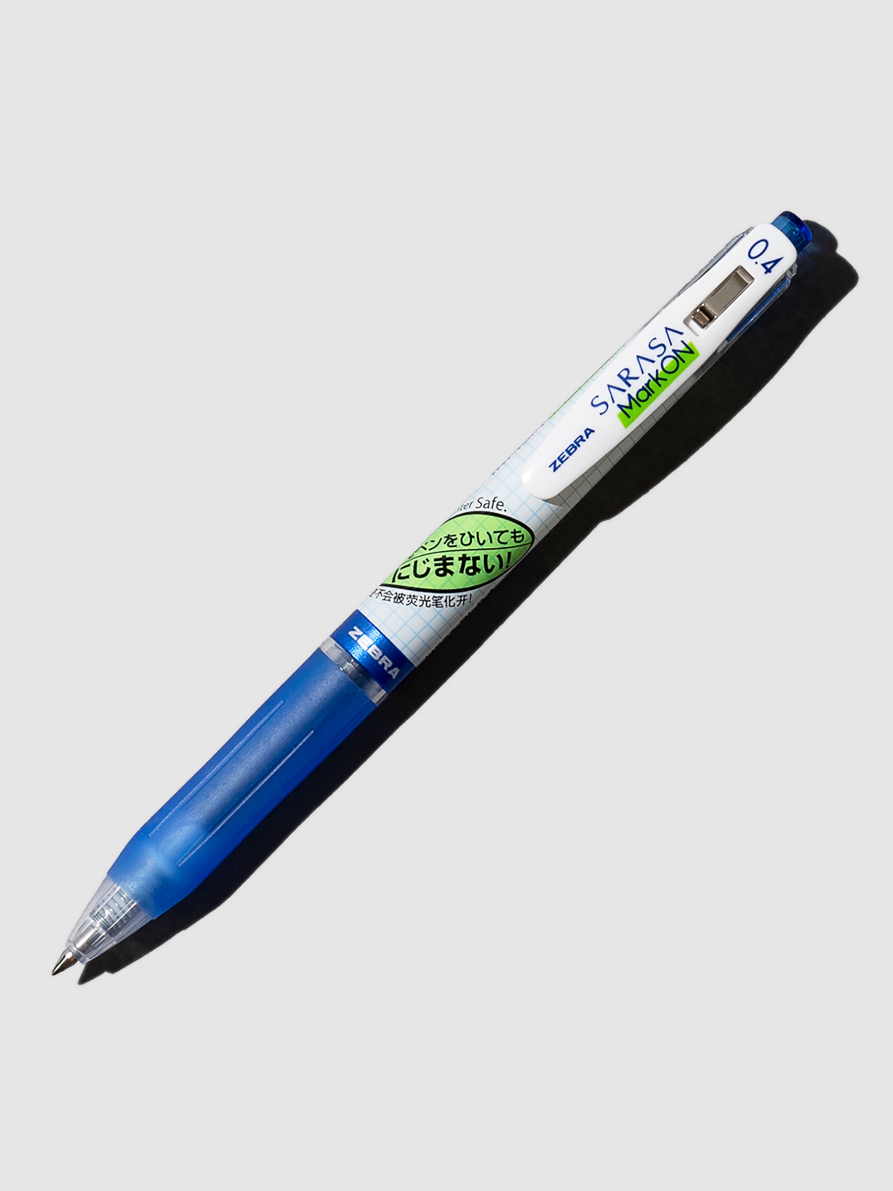 Pen in Blue turned to the right against a neutral background.