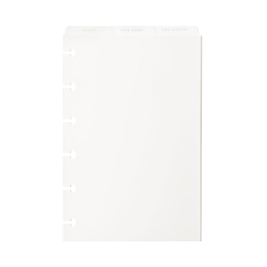 White foil dividers displayed on a white background.
