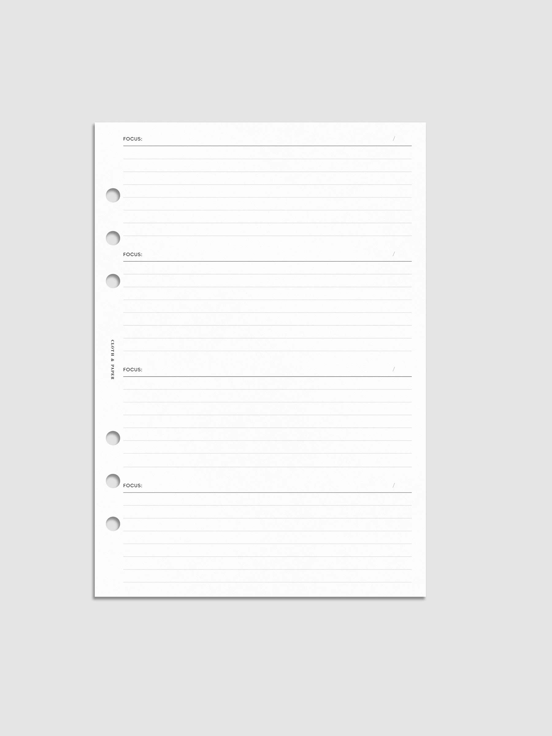 Digital mockup of insert in A5.