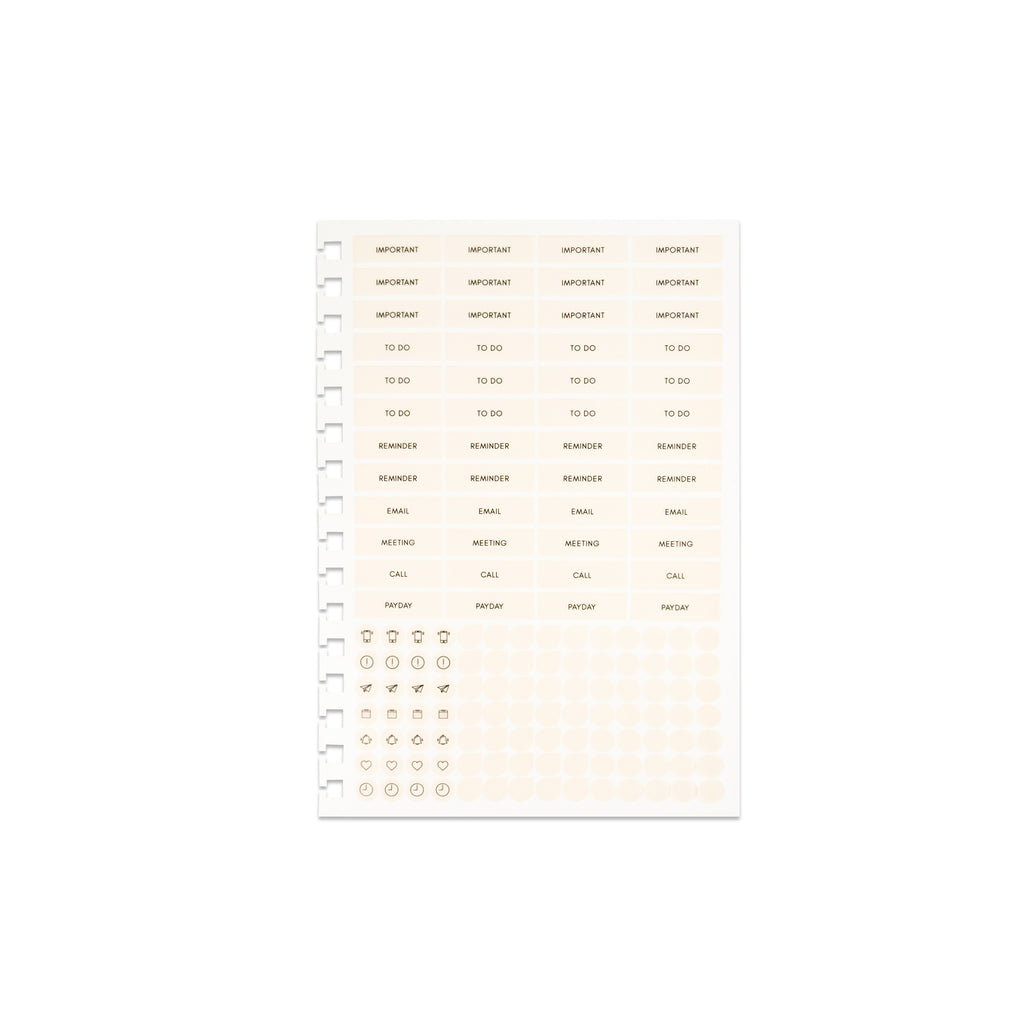 Planner stickers against a white background.