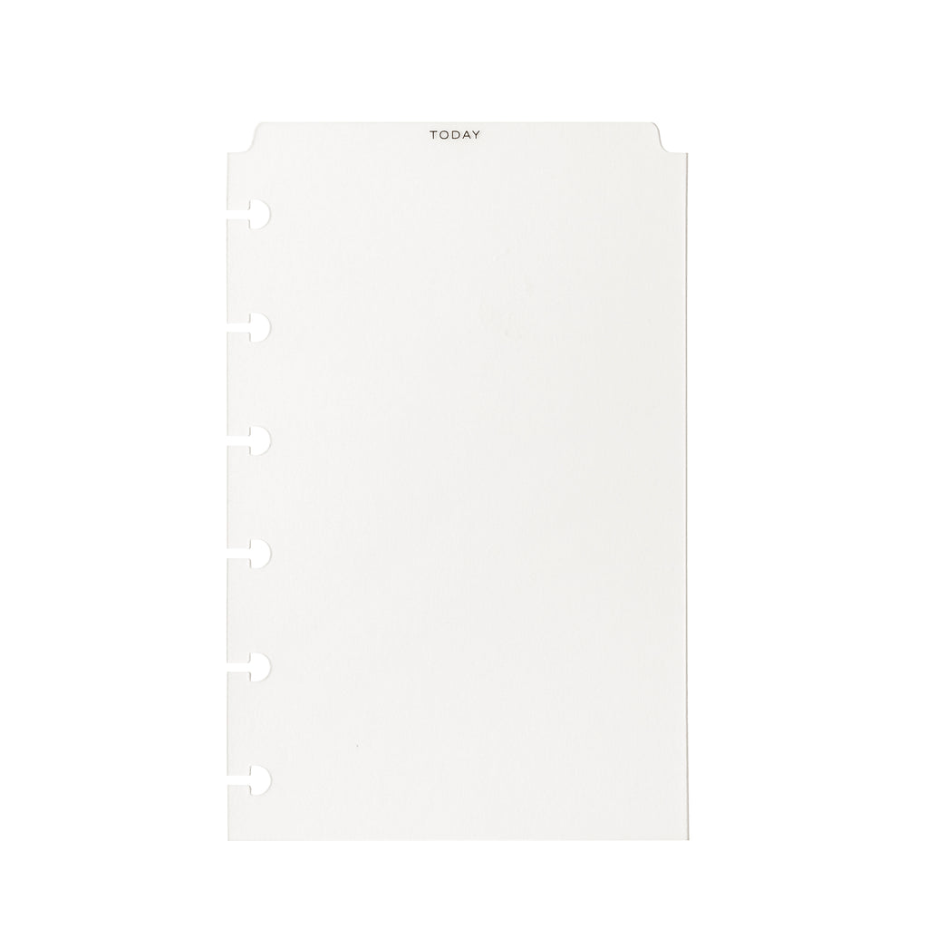 Today Tab Planner Divider, Low Profile, Matte. Black foil divider displayed on a white background.