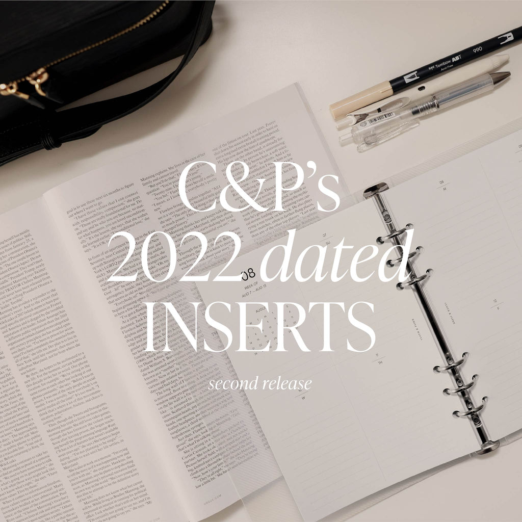Cloth & Paper's 2022 Dated Inserts | Second Release