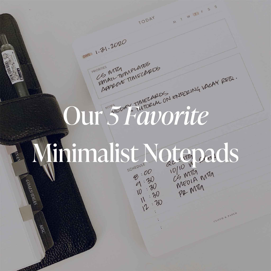 Our 5 Favorite Minimalist Notepads