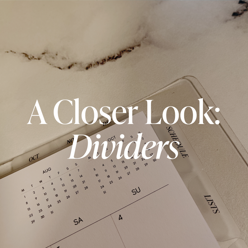 A Closer Look: Dividers