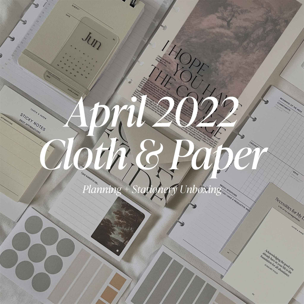 April 2022 Planning + Stationery Unboxing