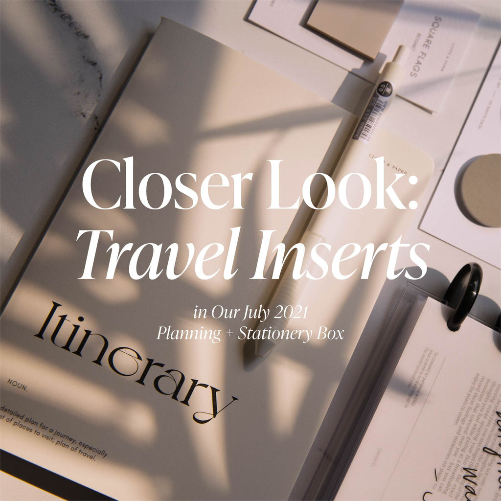 Closer Look: Travel Inserts in Our July 2021 Planning + Stationery Box | Cloth & Paper