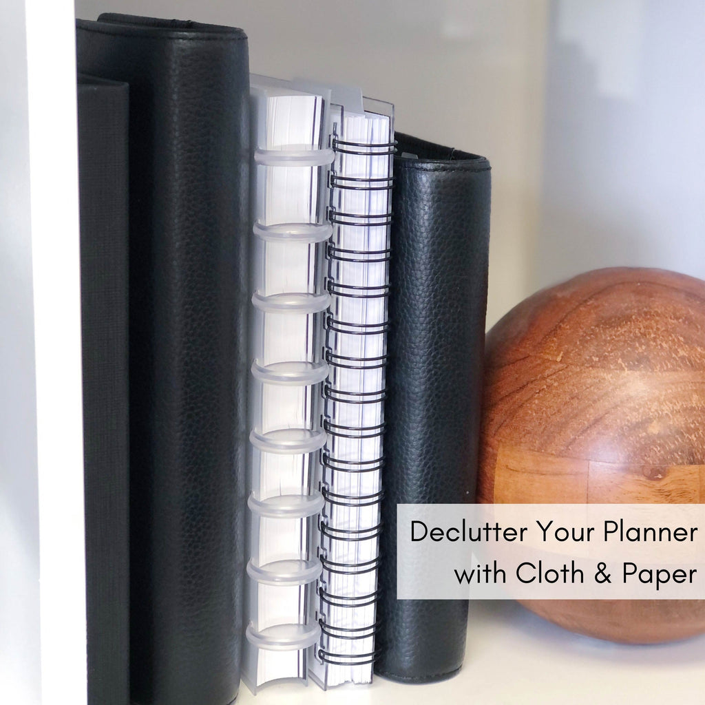 Declutter Your Planner with Cloth and Paper
