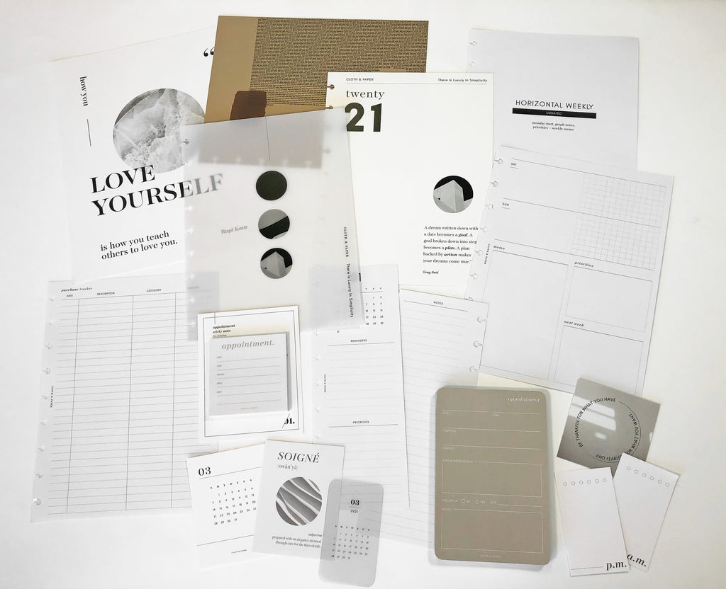 January 2021 | Planning + Stationery Unboxing | Cloth & Paper