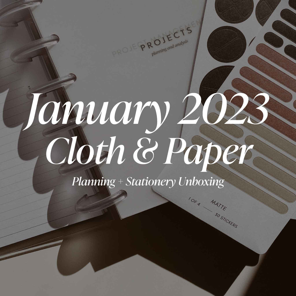 January 2023 Planning + Stationery Unboxing