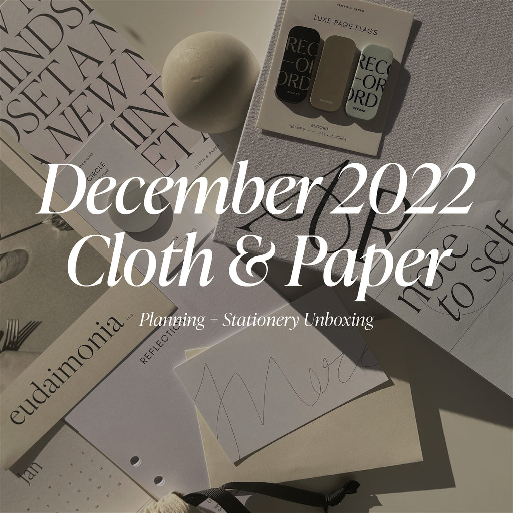 December 2022 Planning + Stationery Unboxing